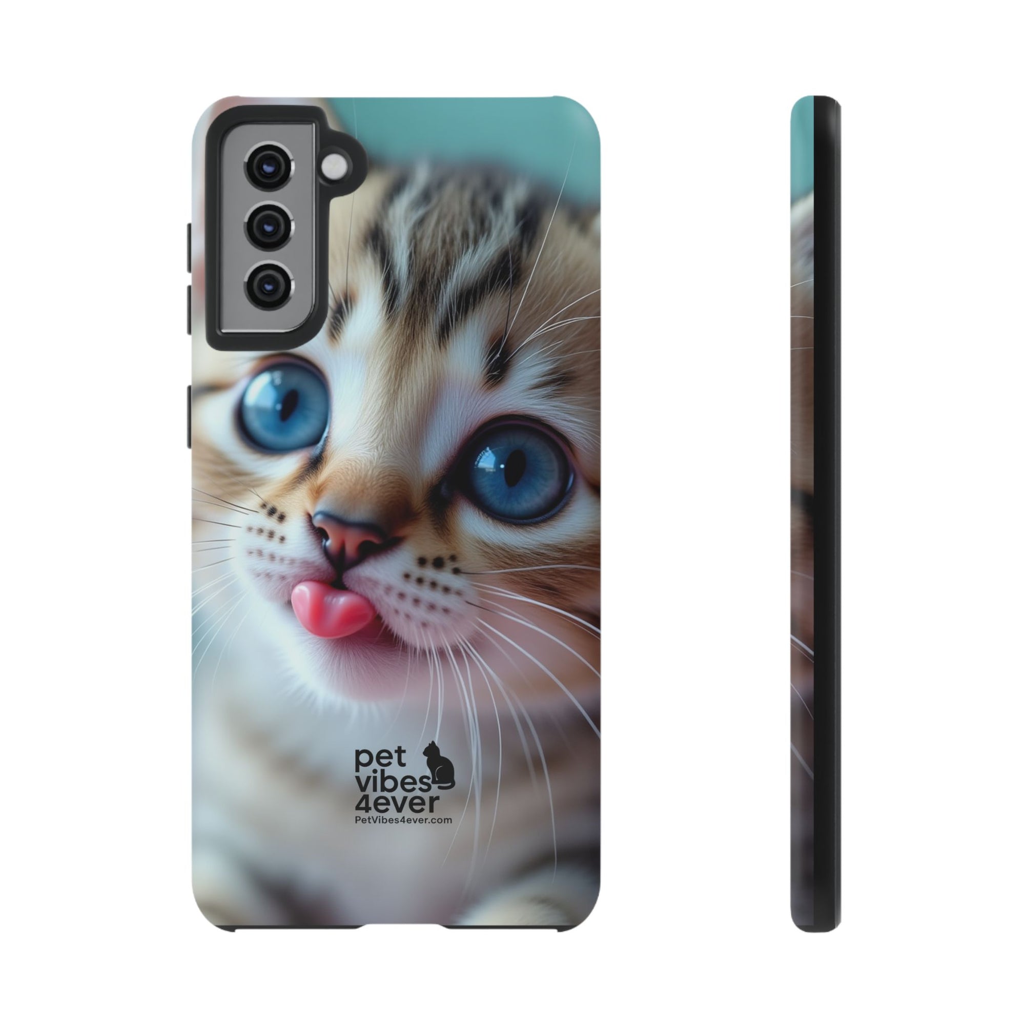 Cute Cat Phone Case, Pet Lover Gift, Durable Phone Cover, Animal Print Case, Cute Kitten Accessory