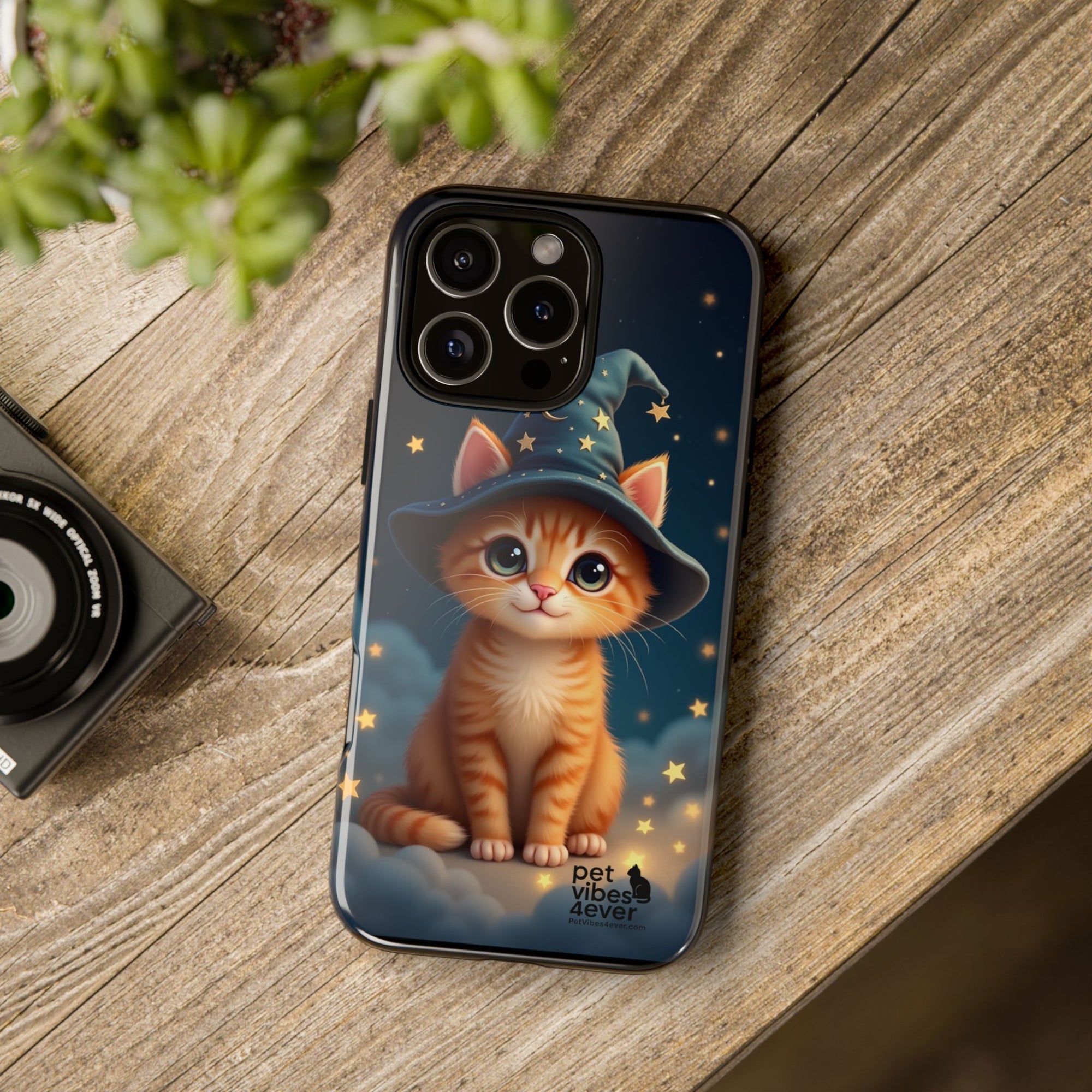 Cat-Themed Phone Case, Cute Cat Case, Pet Lover Gift, Kawaii Phone Accessory, Celestial Cat Design, Stylish Gadget Protector