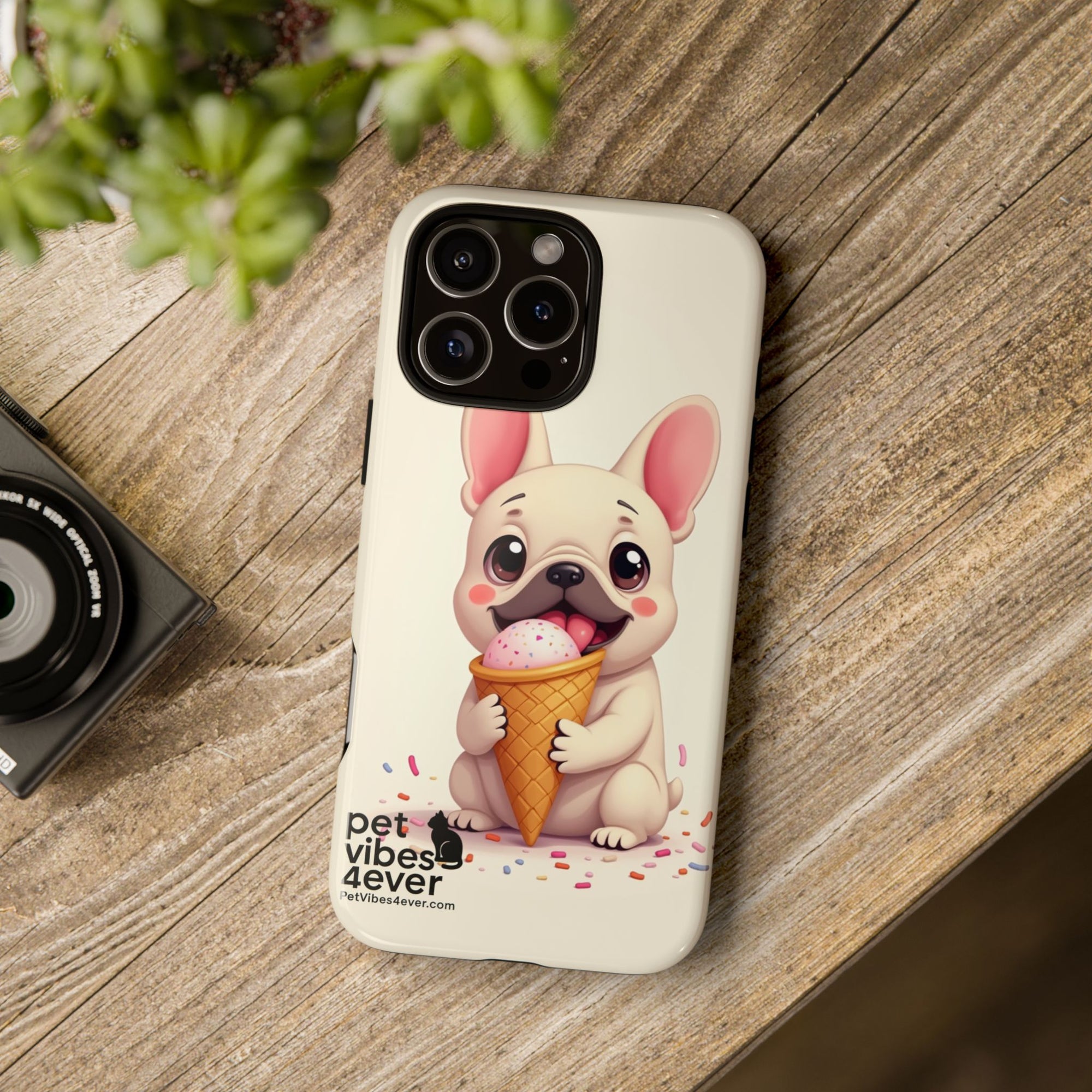 Cute Dog Case, Adorable Puppy Phone Cover, Pet Lover Gift, Ice Cream Design, Fun Accessories for Pet Owners