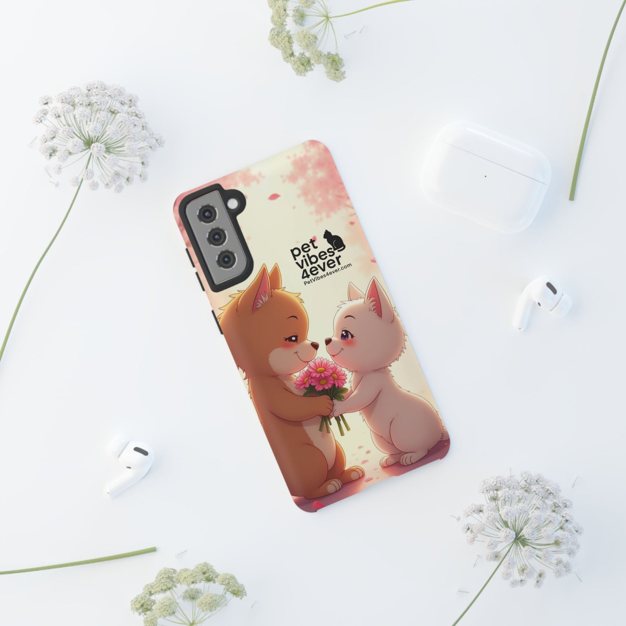 Cute Pet Themed Phone Case, Animal Lovers Gift, Valentine's Day, Cute Phone Cover, Pet Vibes Forever