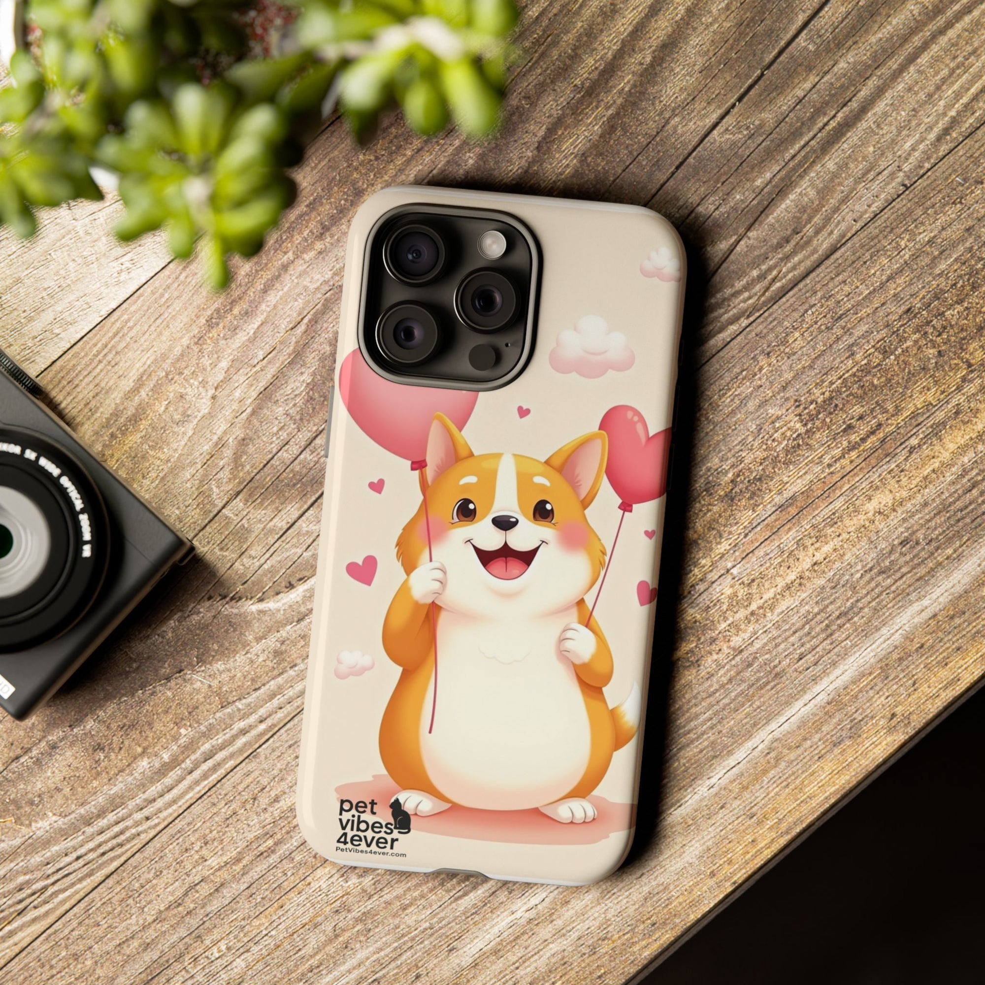 Corgi Love Phone Case, Cute Pet Gift, Animal Lover Accessory, Custom Phone Cover, Valentine's Day Gift