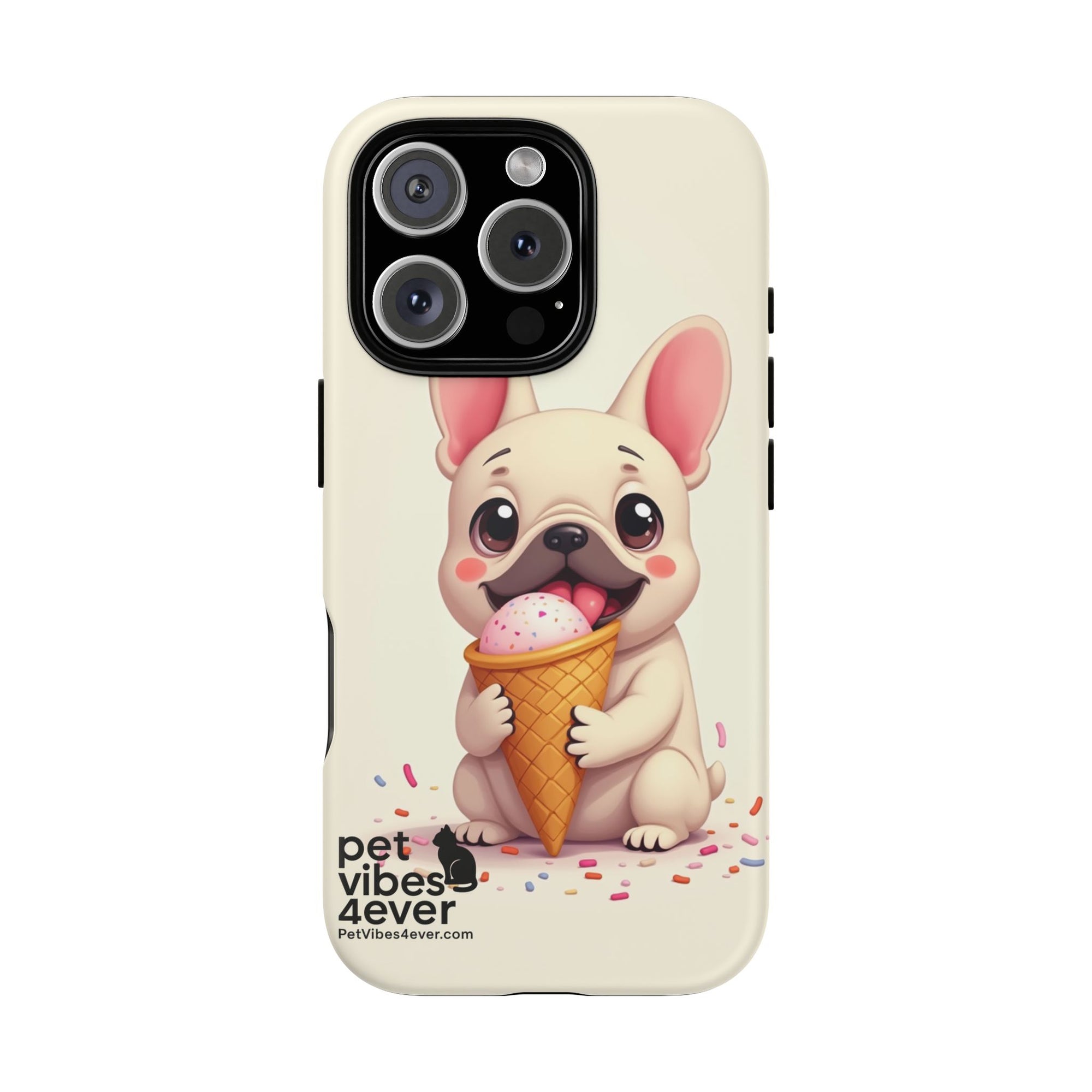 Cute Dog Case, Adorable Puppy Phone Cover, Pet Lover Gift, Ice Cream Design, Fun Accessories for Pet Owners