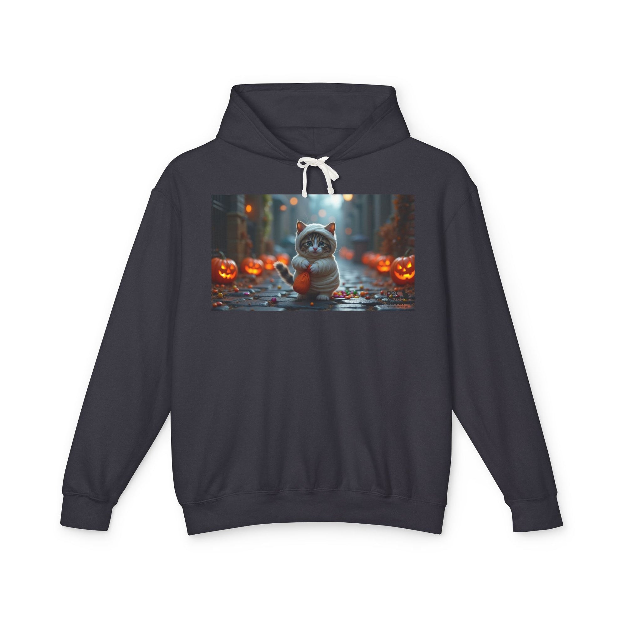 Halloween Cat Unisex Hoodie, Cozy Sweatshirt for Fall, Cute Pumpkin Design, Gift for Cat Lovers, Perfect for Halloween