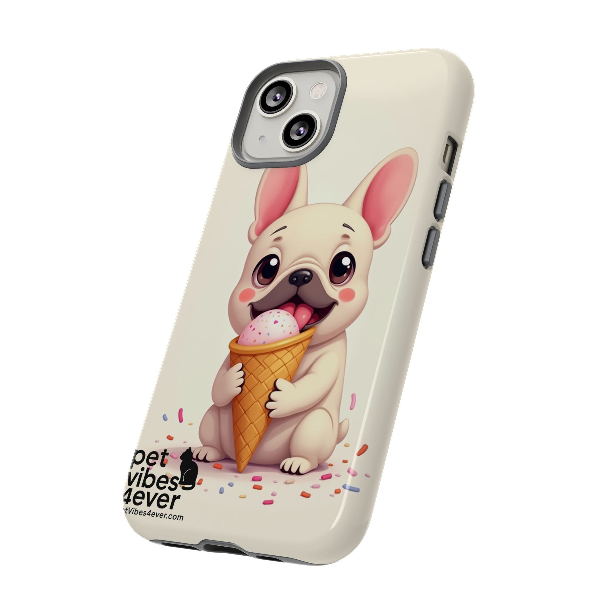 Cute Dog Case, Adorable Puppy Phone Cover, Pet Lover Gift, Ice Cream Design, Fun Accessories for Pet Owners