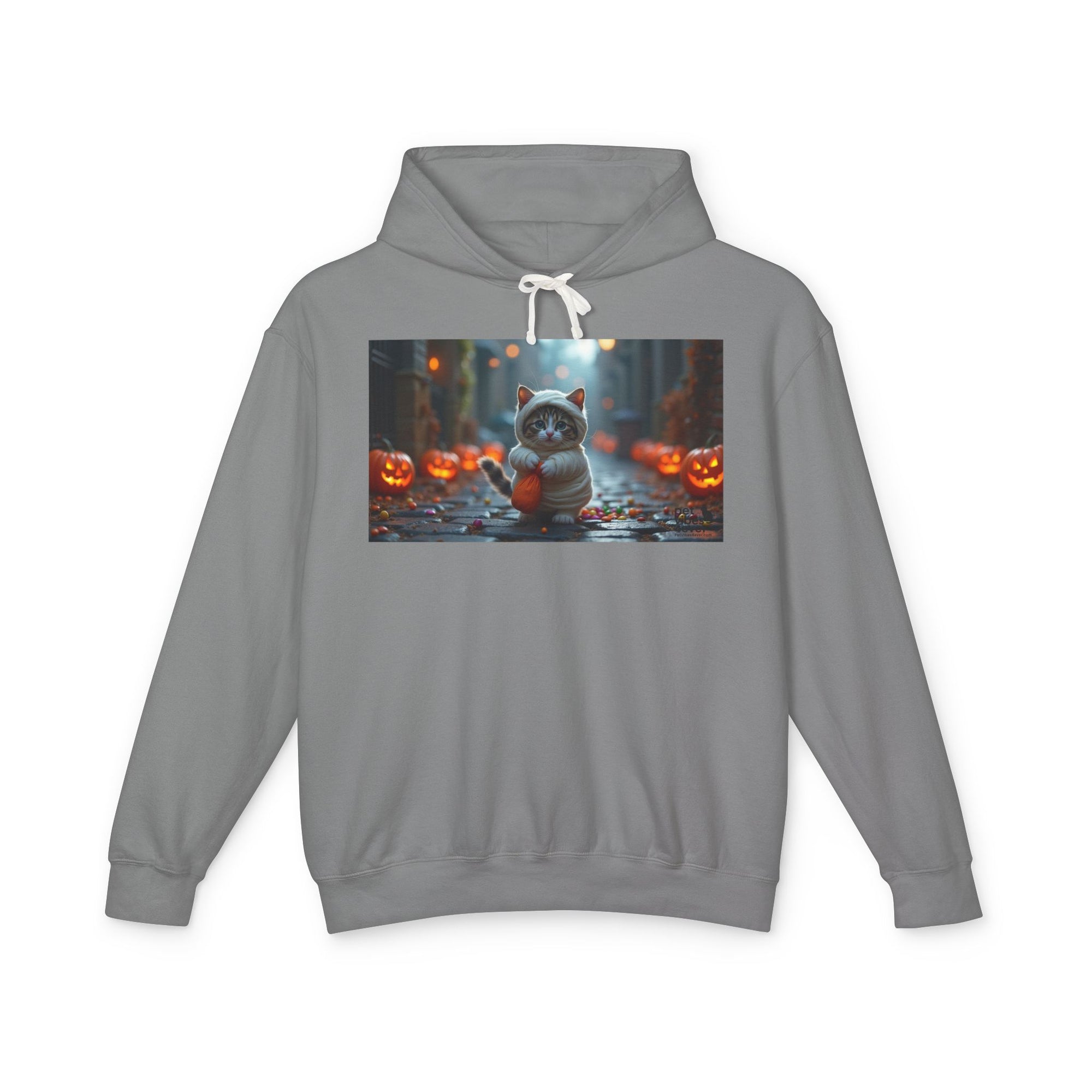 Halloween Cat Unisex Hoodie, Cozy Sweatshirt for Fall, Cute Pumpkin Design, Gift for Cat Lovers, Perfect for Halloween