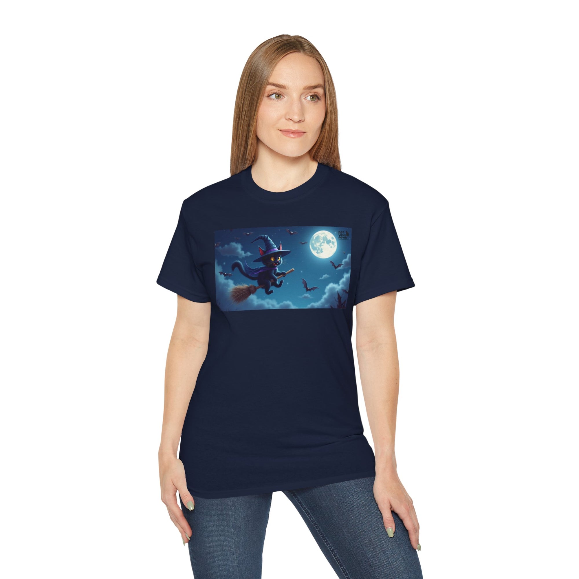 Moonlit Witch Unisex Tee | Spooky Vibes, Halloween Must-Have, Cozy Gift, Comfortable Everyday Wear, Magical Spirit Apparel
