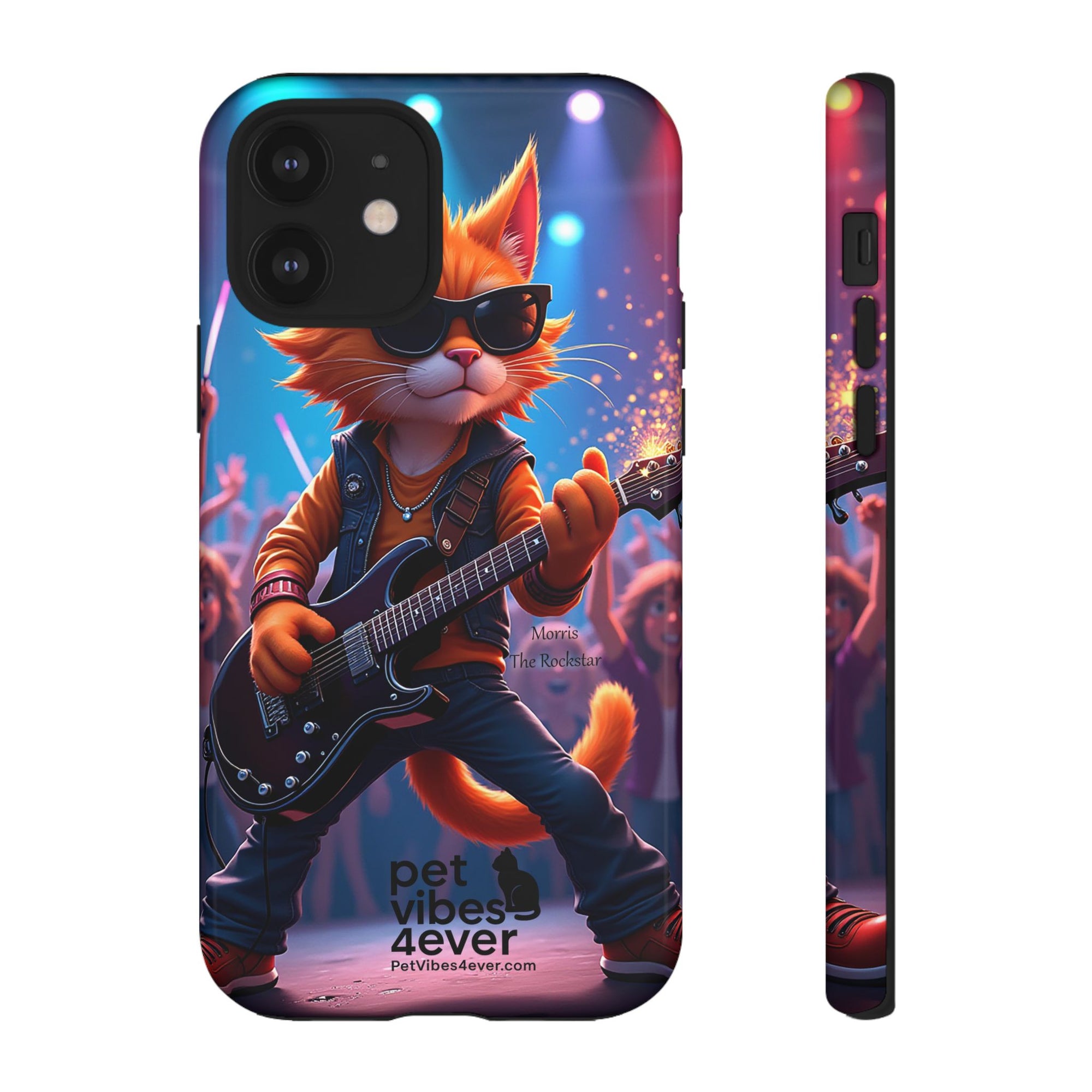 Rocking Cat Phone Case, Fun Cat Phone Cover, Cool Pet Vibes Gift, Music Lover Accessory, Unique Cat Phone Case