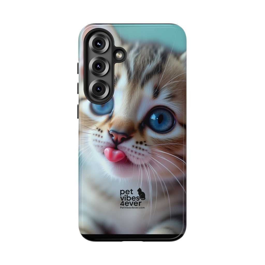 Cute Cat Phone Case, Pet Lover Gift, Durable Phone Cover, Animal Print Case, Cute Kitten Accessory