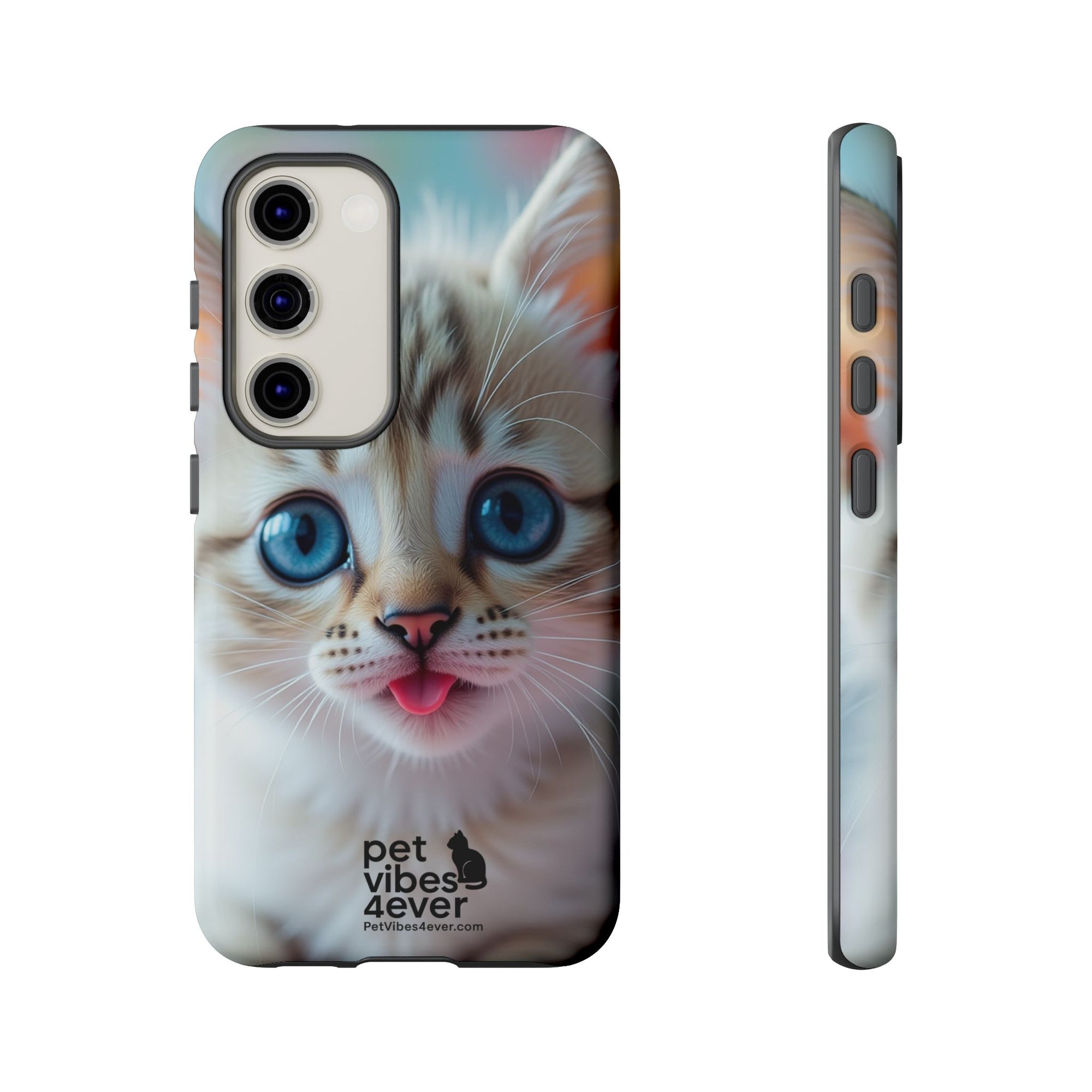 Cute Cat Phone Case with Pet Vibes, Perfect Gift for Cat Lovers, Fun Tech Accessories for Birthdays, Animal Lovers, Kawaii Style