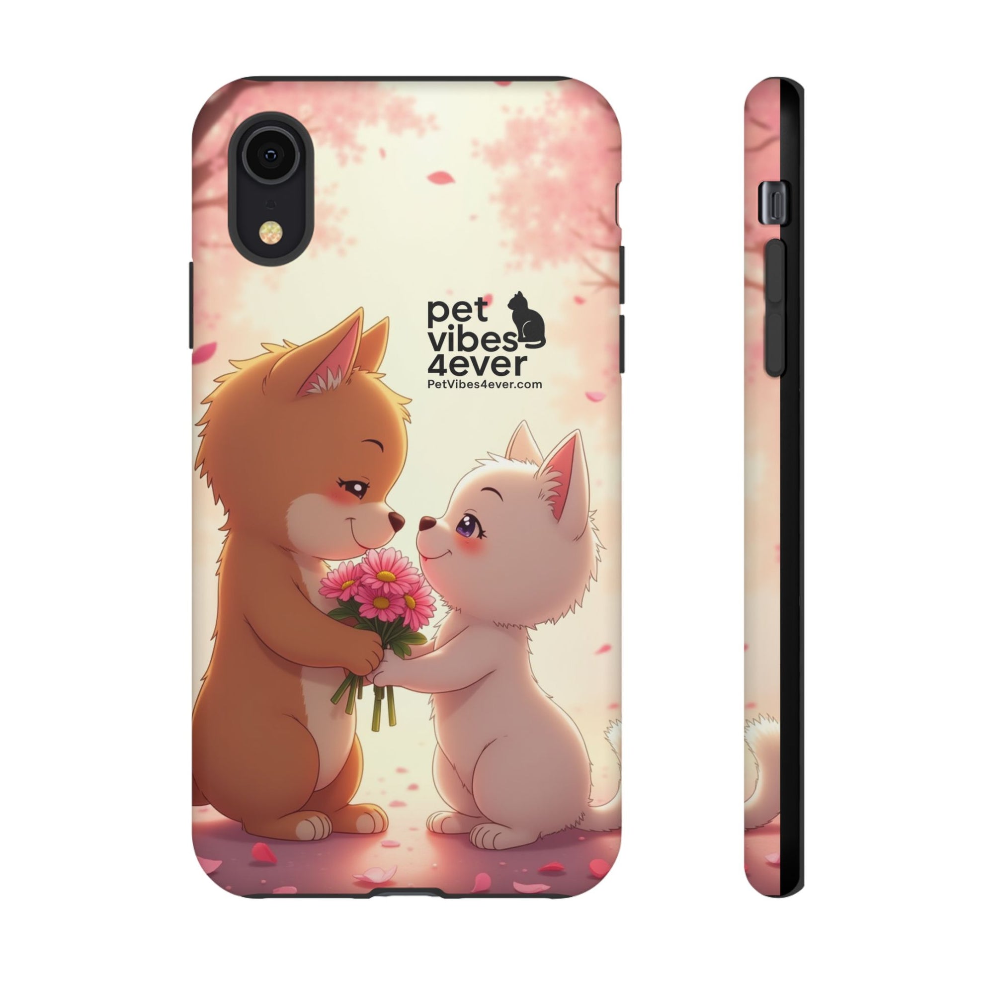 Cute Pet Phone Case, Animal Lovers Gift, Valentine’s Day Present, Custom Phone Cover, Happy Couple Design, Pet Vibes Forever