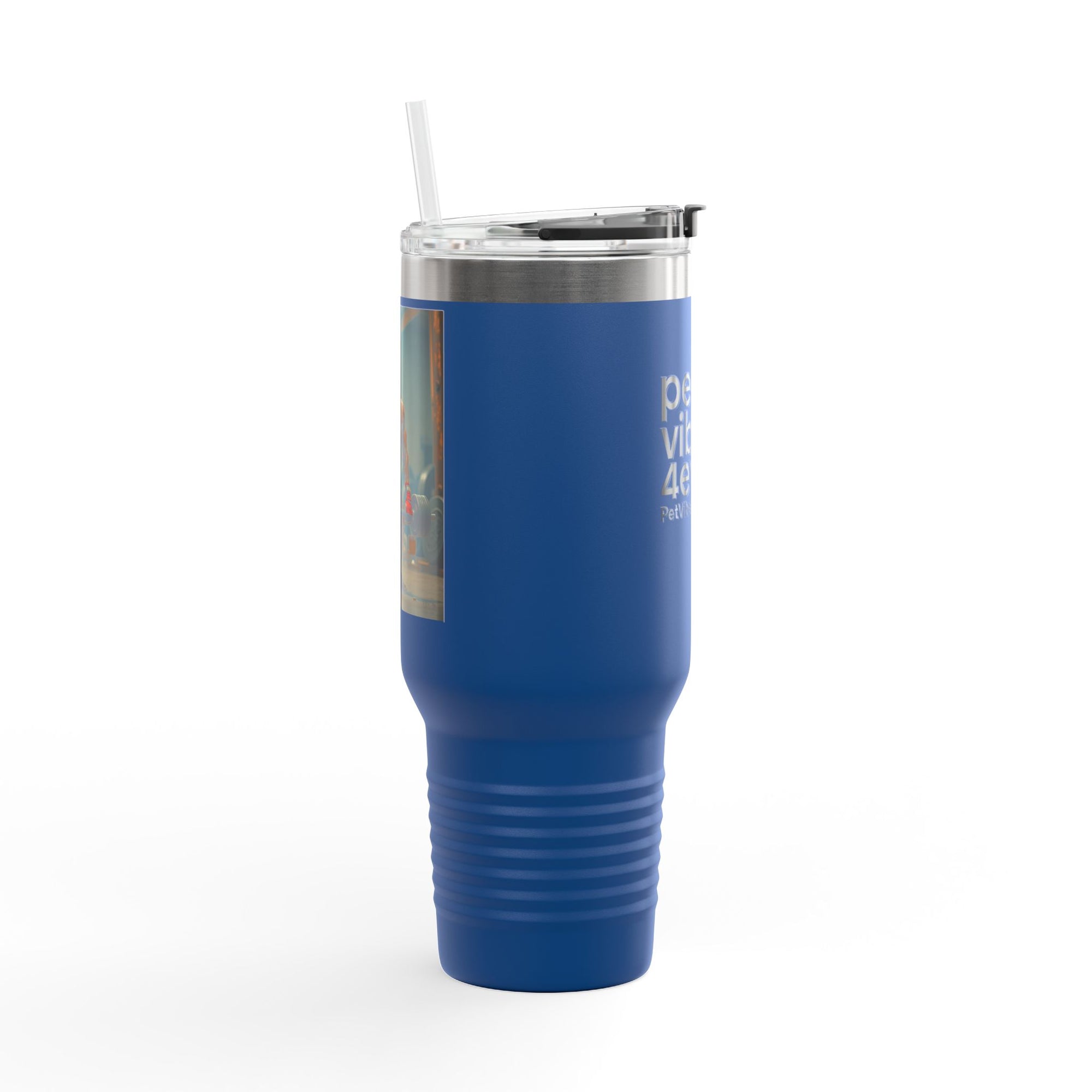 Insulated Travel Mug, Pet Lover's 40oz Coffee Tumbler, Perfect for Hot Drinks, Gifts for Cat Owners, Travel Companion, Pet Vibes 4ever