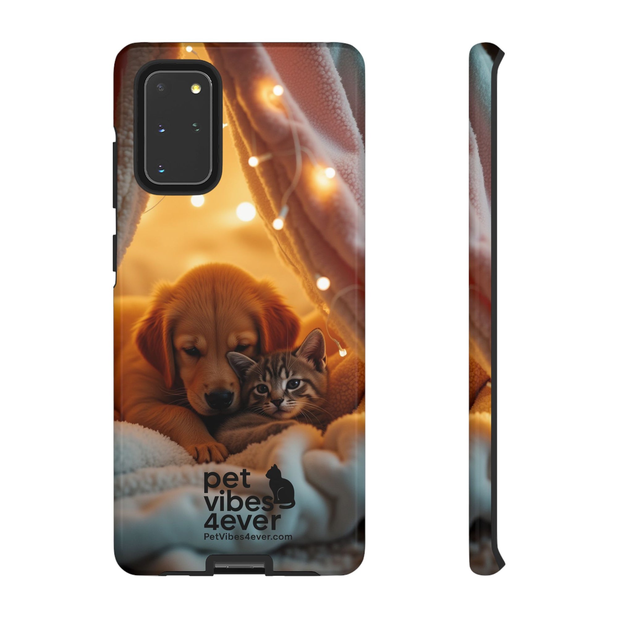 Pet Vibes Phone Case - Cute Dog & Cat Design, Animal Lover Gift, Customizable Pet Phone Cover, Collage Print Case for Kids