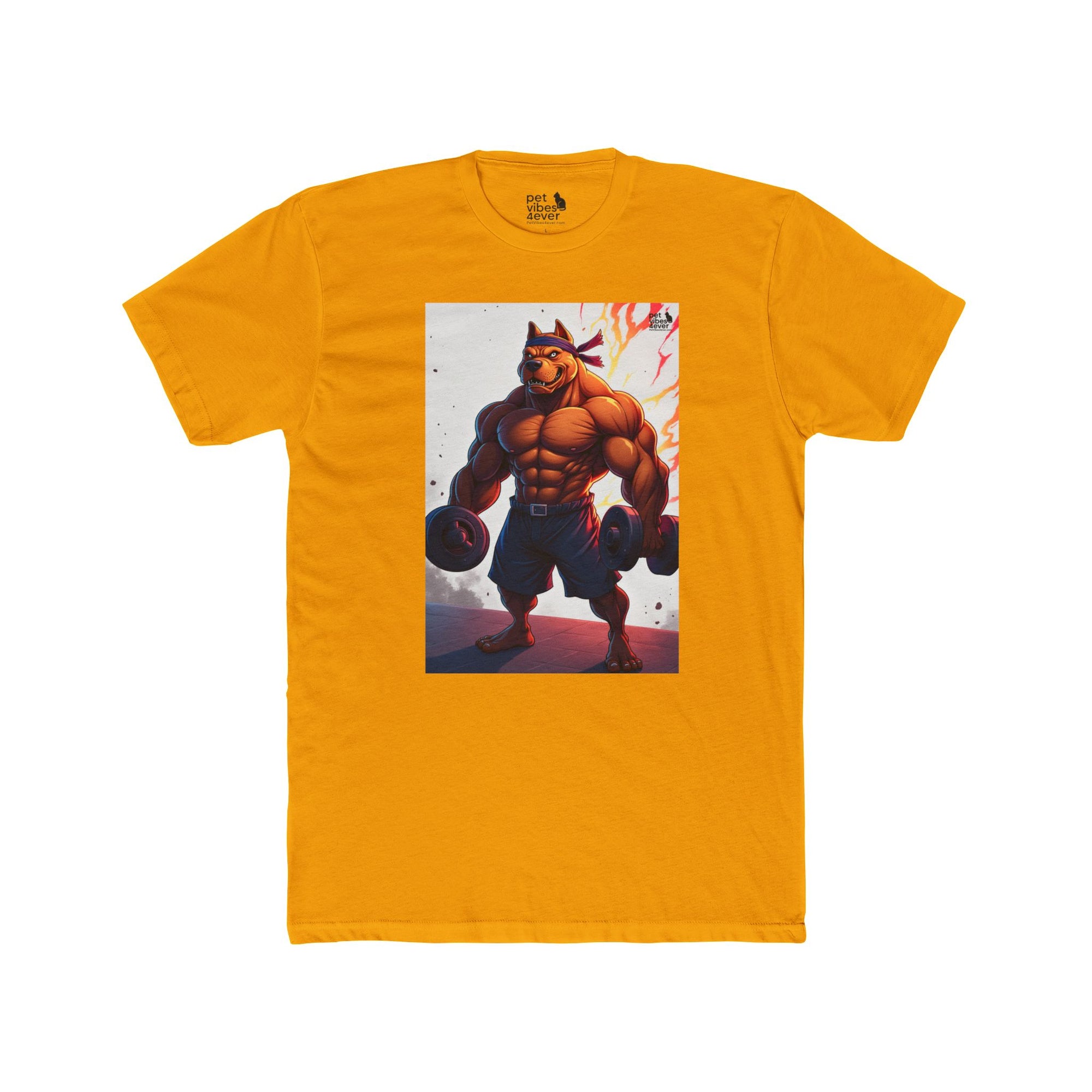 Muscle Bear Unisex Cotton Crew Tee, Gym Shirt, Fitness Apparel, Workout Top, Cartoon Graphic Tee, Gift for Him