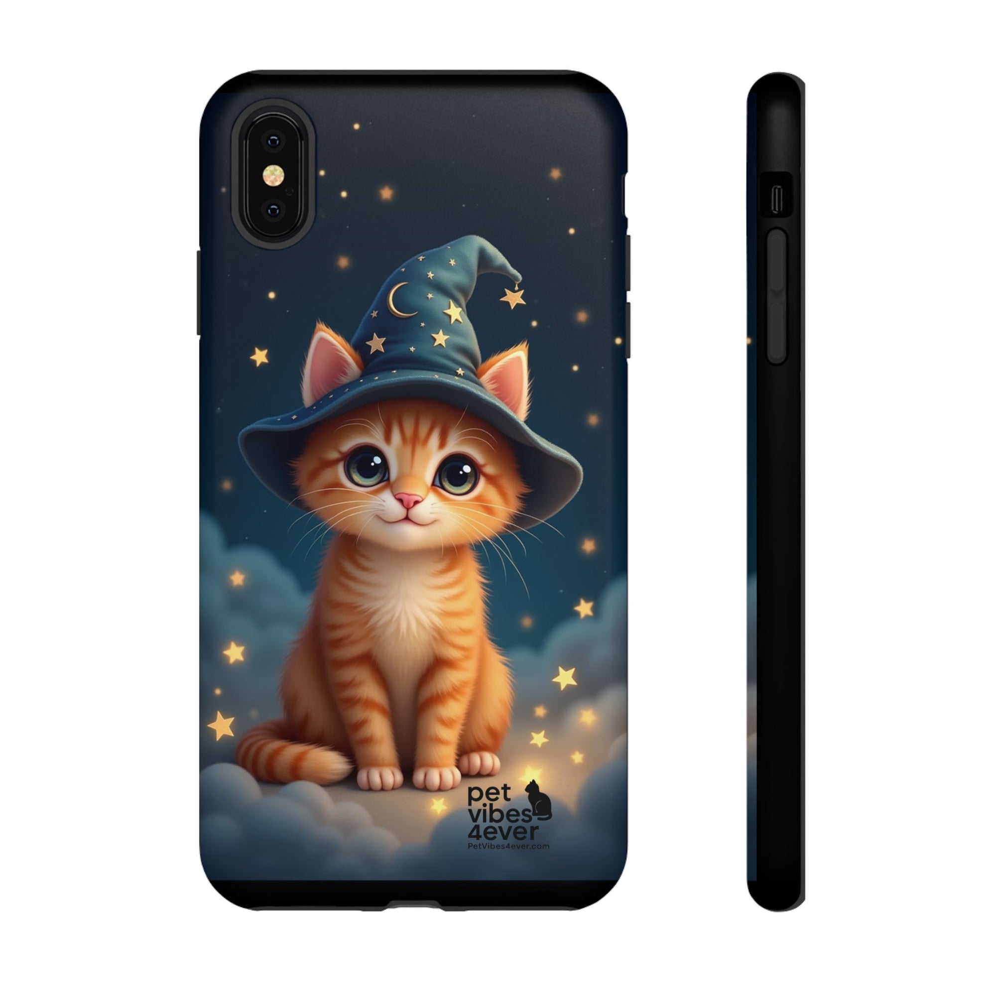 Cat-Themed Phone Case, Cute Cat Case, Pet Lover Gift, Kawaii Phone Accessory, Celestial Cat Design, Stylish Gadget Protector