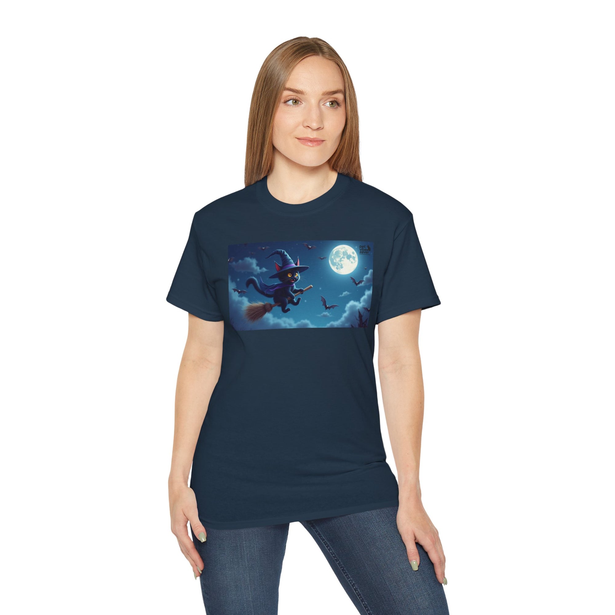 Moonlit Witch Unisex Tee | Spooky Vibes, Halloween Must-Have, Cozy Gift, Comfortable Everyday Wear, Magical Spirit Apparel