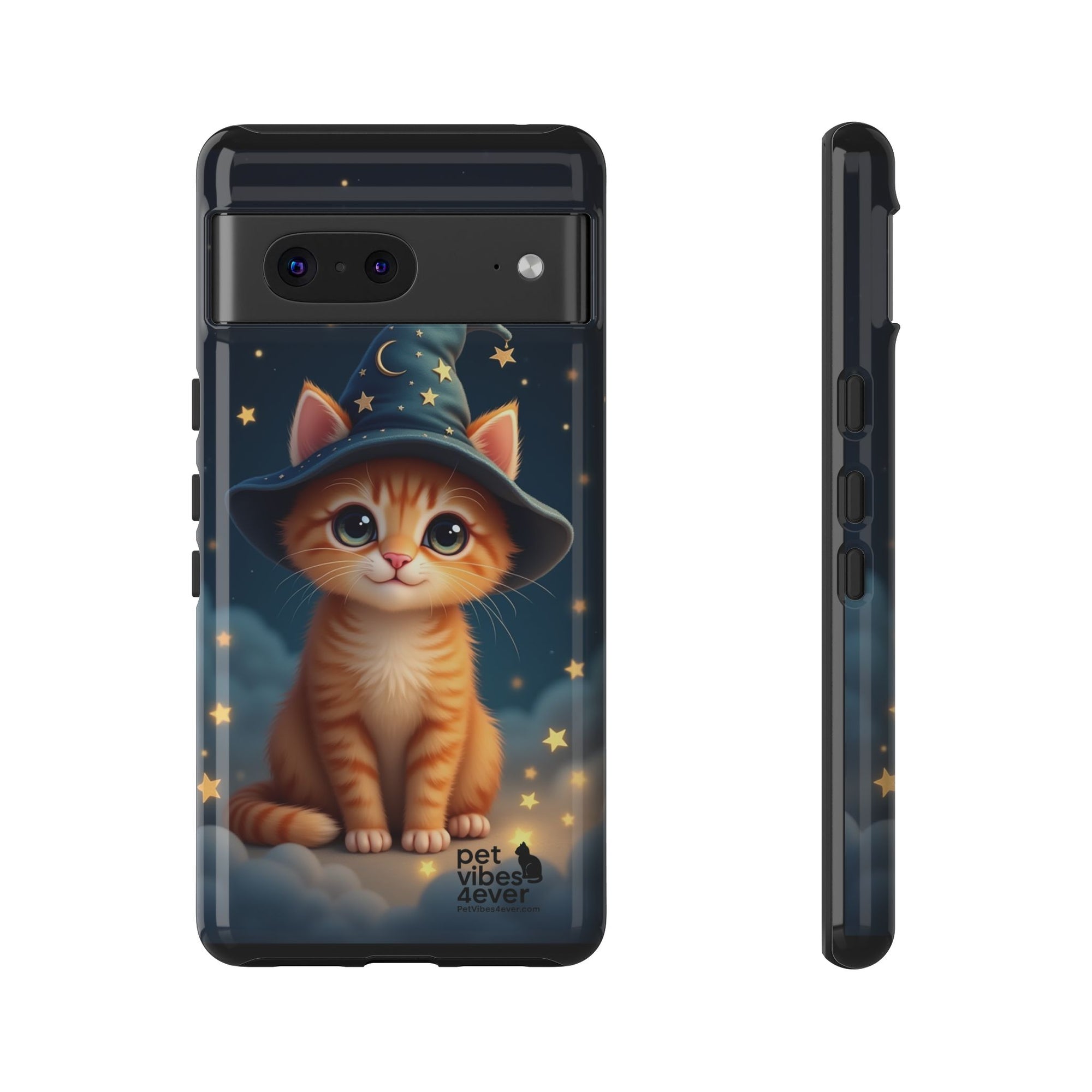 Cat-Themed Phone Case, Cute Cat Case, Pet Lover Gift, Kawaii Phone Accessory, Celestial Cat Design, Stylish Gadget Protector