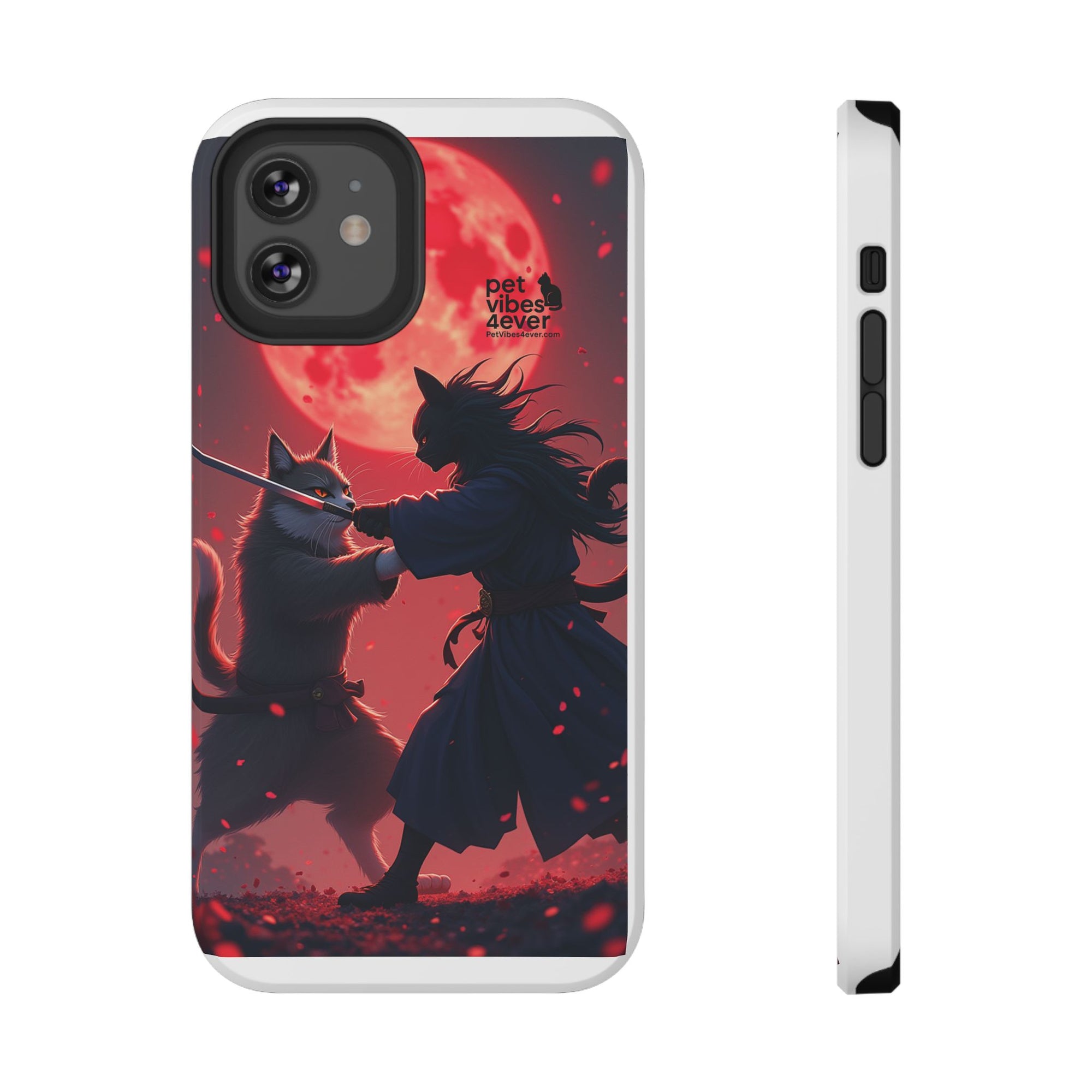 Samurai Cat Phone Case – Impact-Resistant, Pet Lovers, Cool Tech Accessories, Anime Aesthetic, Unique Gifts
