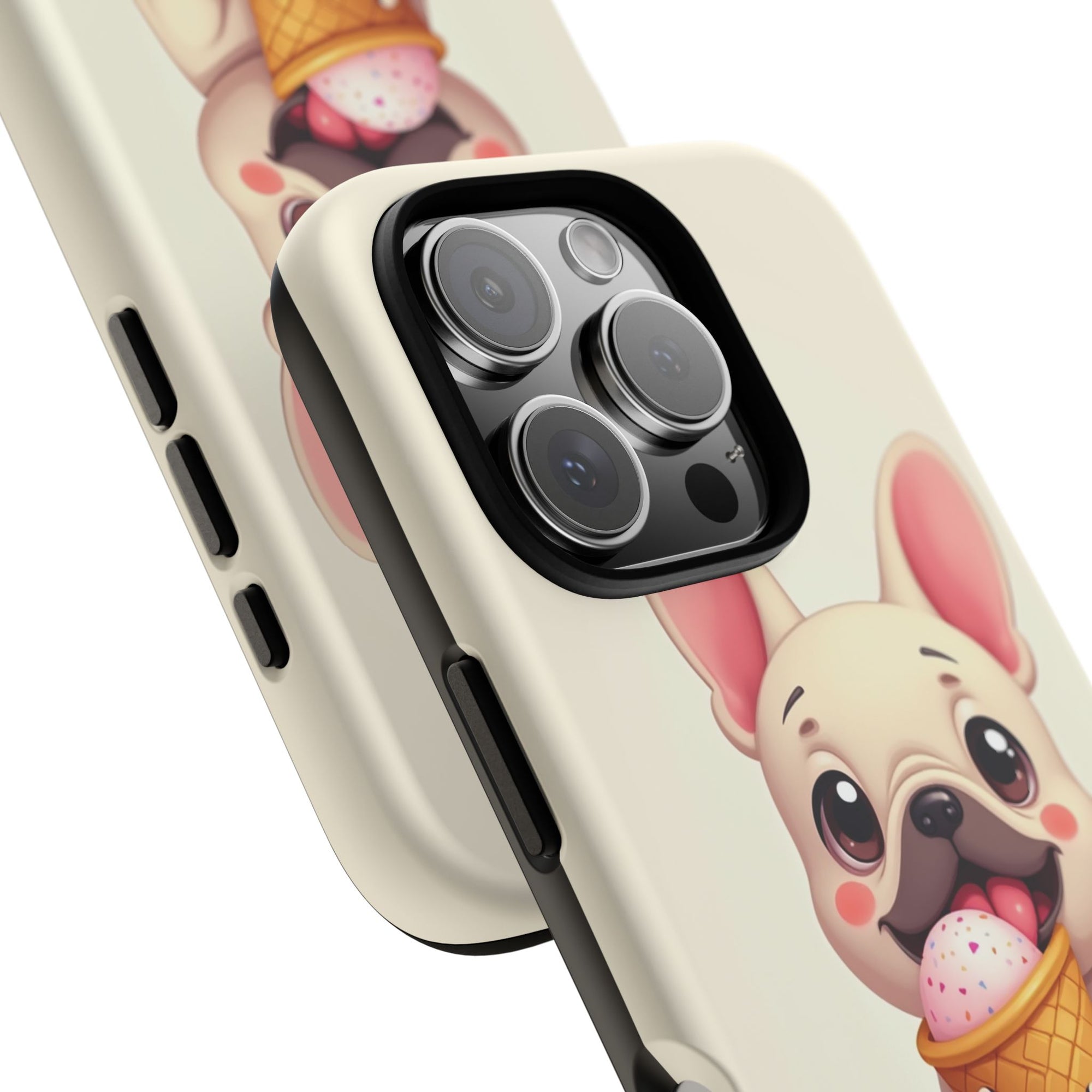 Cute Dog Case, Adorable Puppy Phone Cover, Pet Lover Gift, Ice Cream Design, Fun Accessories for Pet Owners