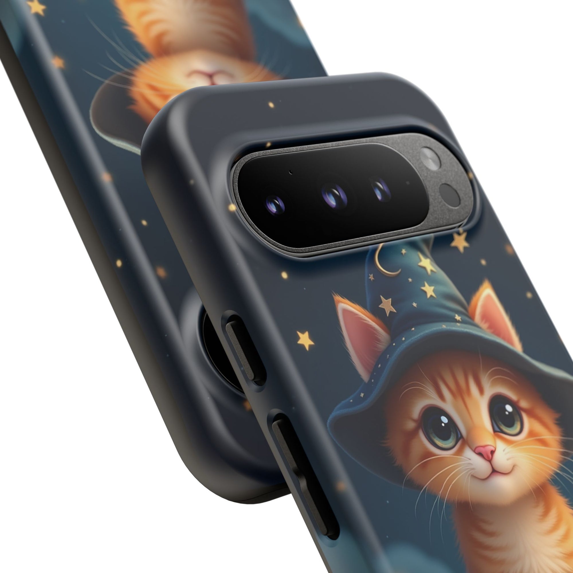 Cat-Themed Phone Case, Cute Cat Case, Pet Lover Gift, Kawaii Phone Accessory, Celestial Cat Design, Stylish Gadget Protector