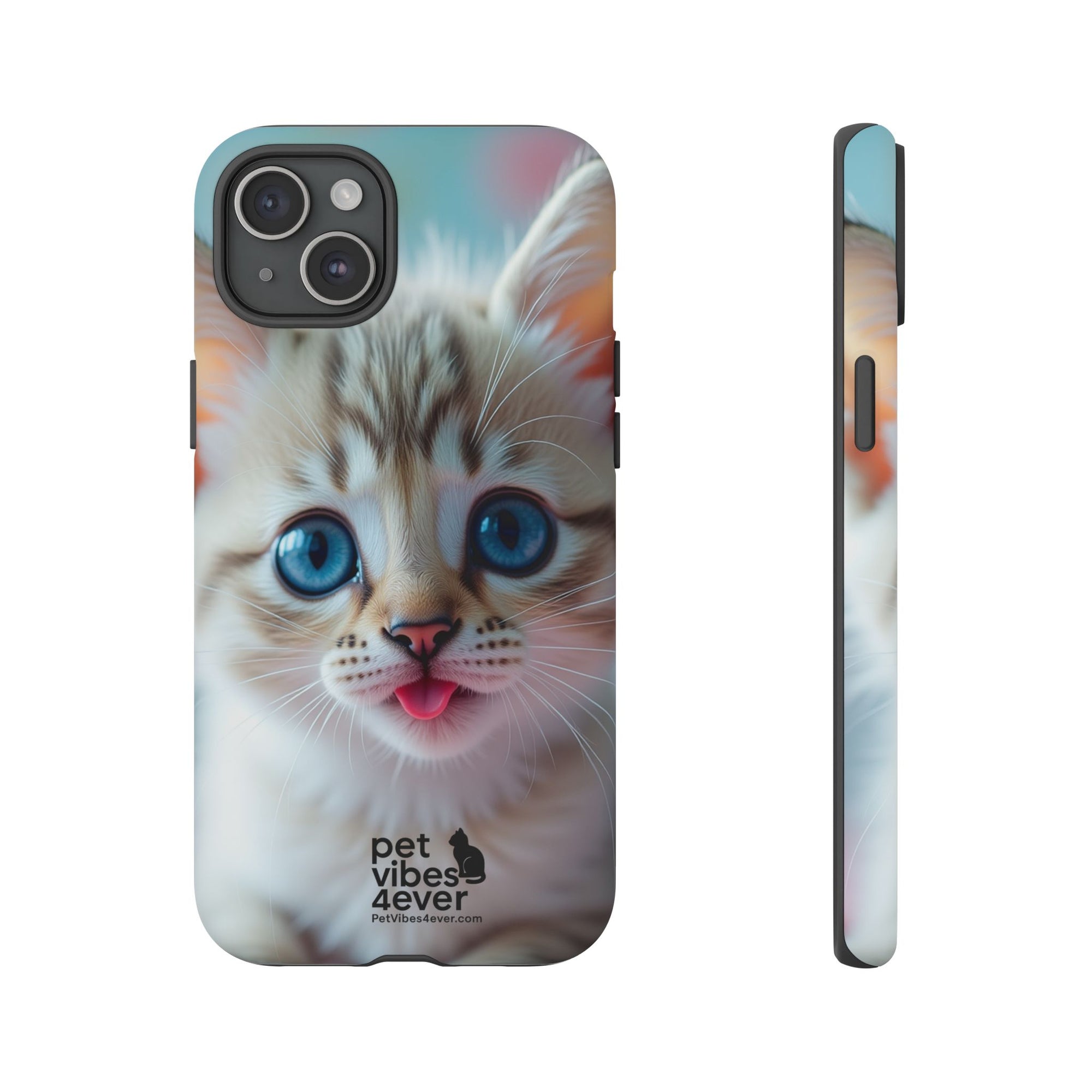 Cute Cat Phone Case, Pet Lover Gift, Unique Phone Cover, Animal Design Accessory, Fun Pet Vibes, Kitty Protection Shell