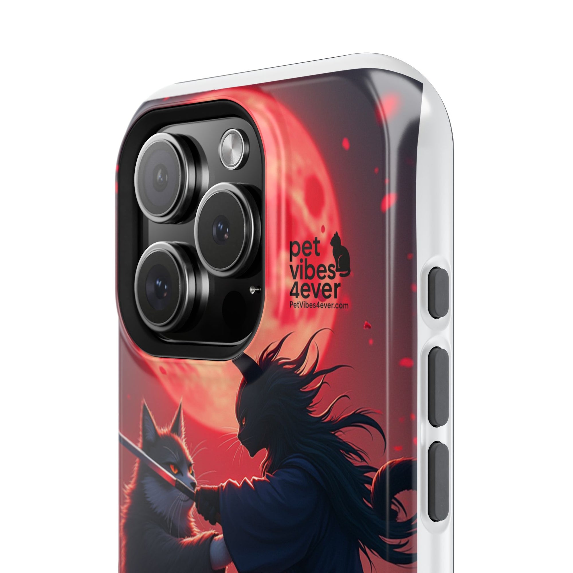Samurai Cat Phone Case – Impact-Resistant, Pet Lovers, Cool Tech Accessories, Anime Aesthetic, Unique Gifts
