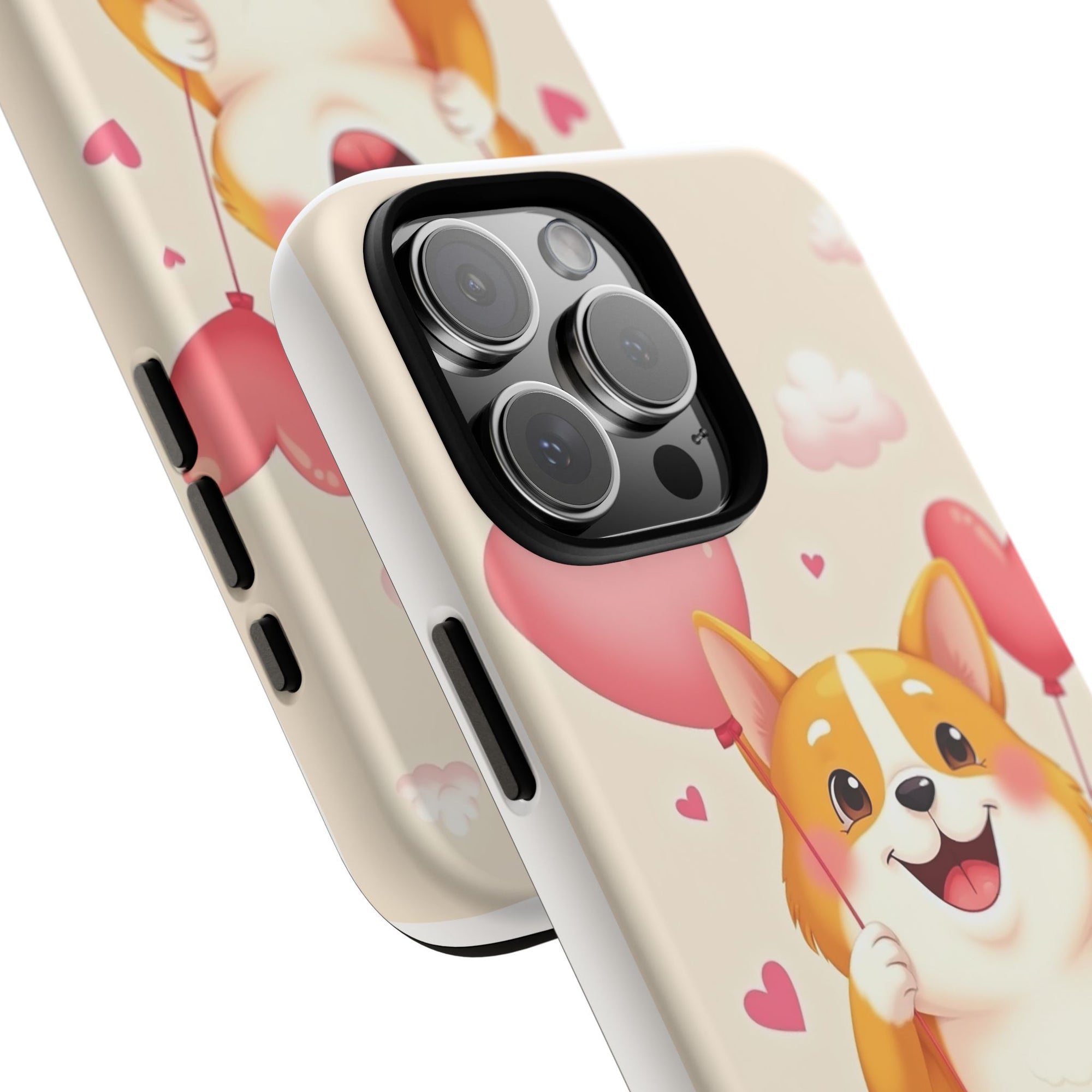 Corgi Love Phone Case, Cute Pet Gift, Animal Lover Accessory, Custom Phone Cover, Valentine's Day Gift