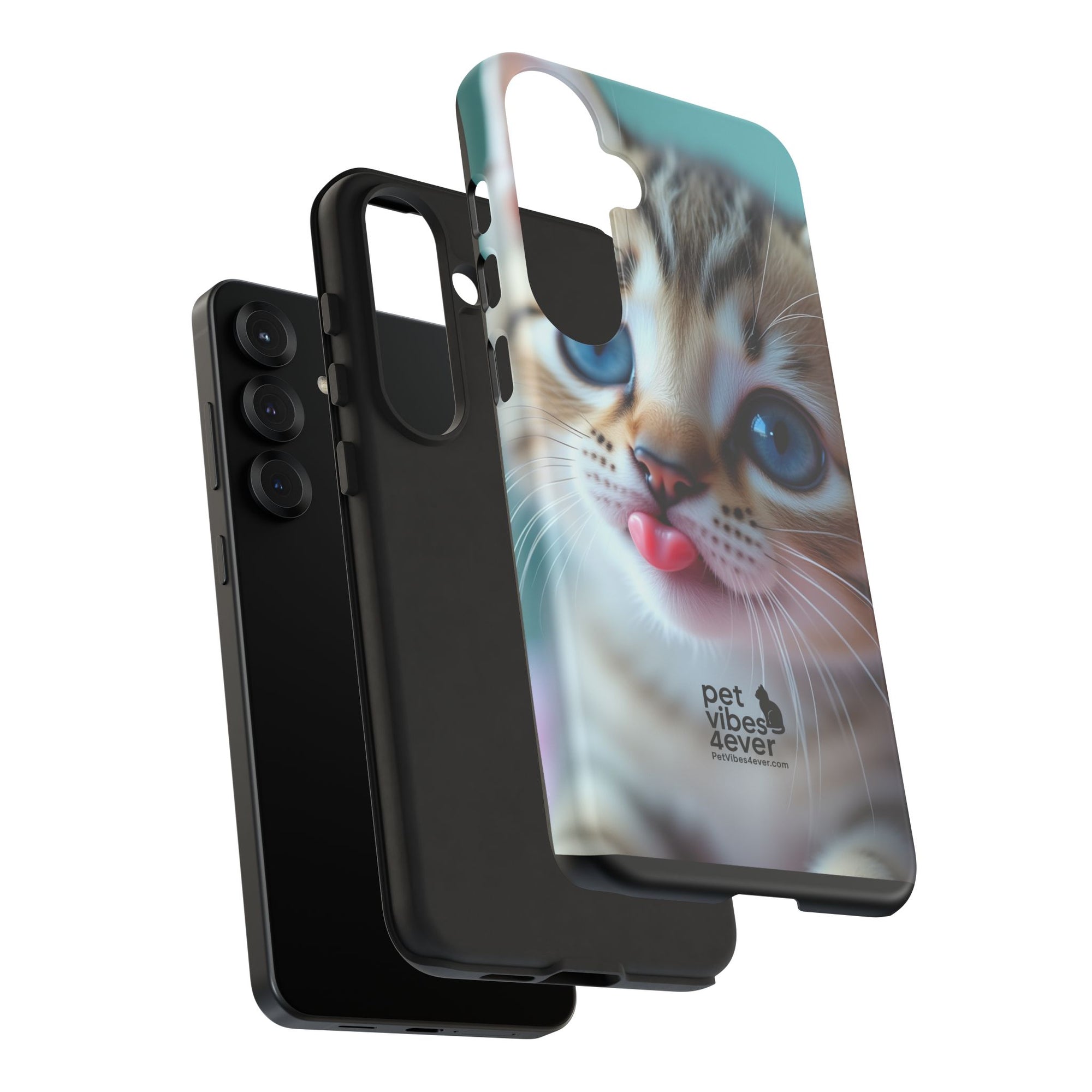 Cute Cat Phone Case, Pet Lover Gift, Durable Phone Cover, Animal Print Case, Cute Kitten Accessory