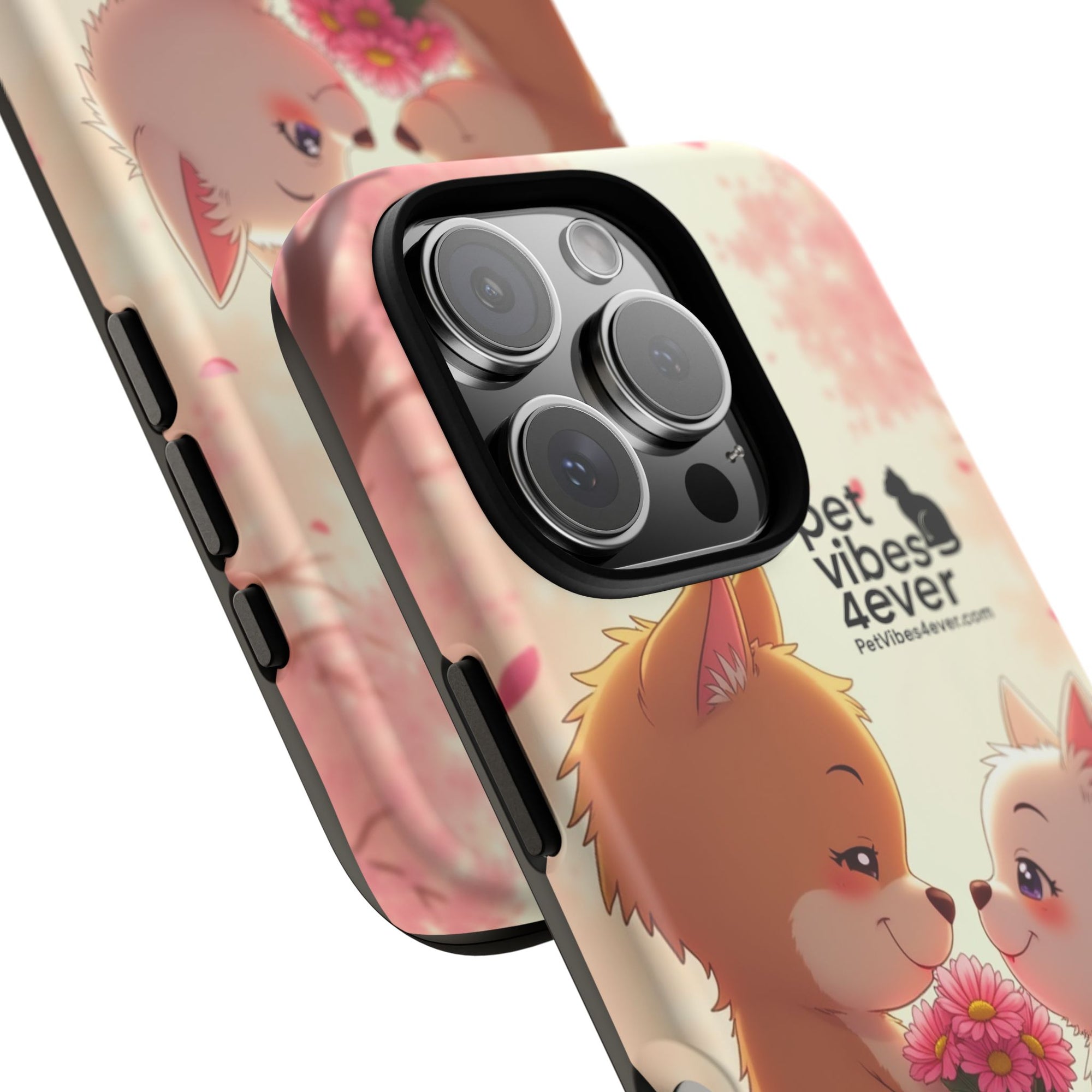 Cute Pet Phone Case, Animal Lovers Gift, Valentine’s Day Present, Custom Phone Cover, Happy Couple Design, Pet Vibes Forever