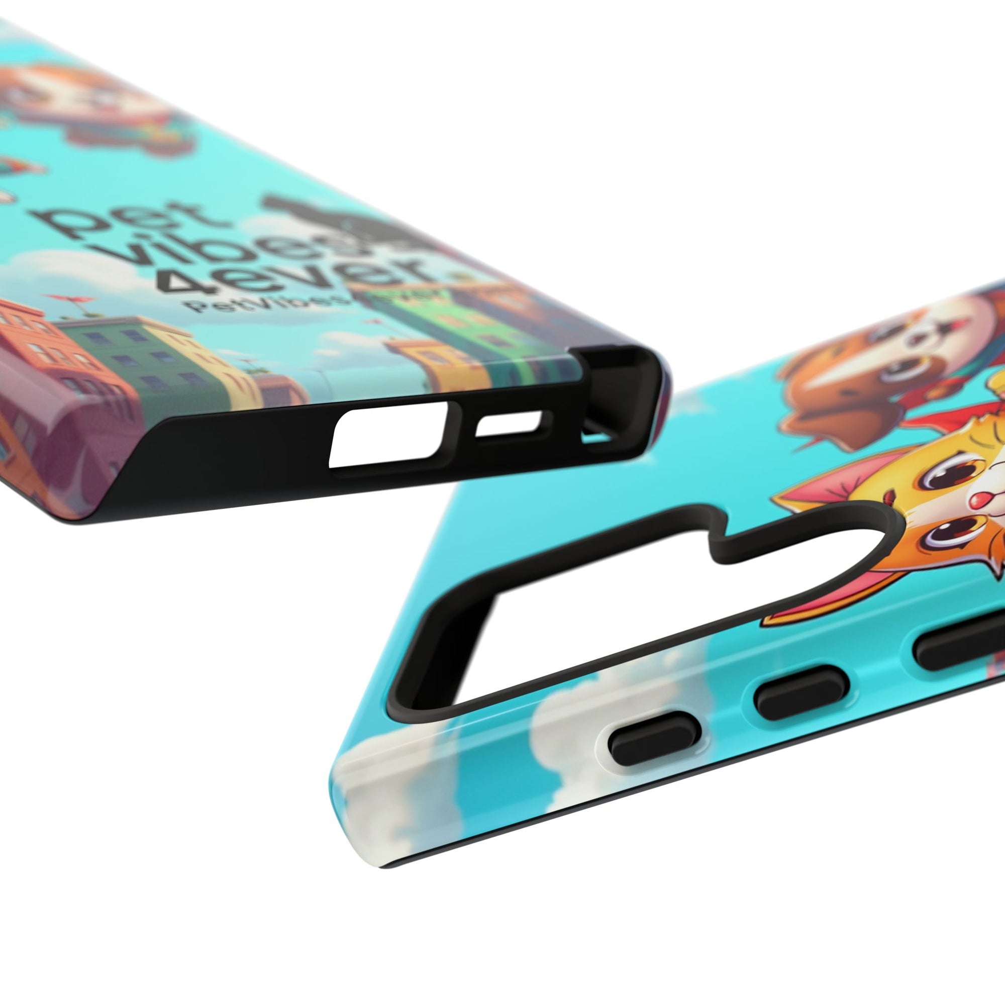 Pet Vibes Forever Tough Phone Cases, Cute Dog and Cat Design, Pet Lover Gift, Fun Phone Accessory, Animal Theme Decor