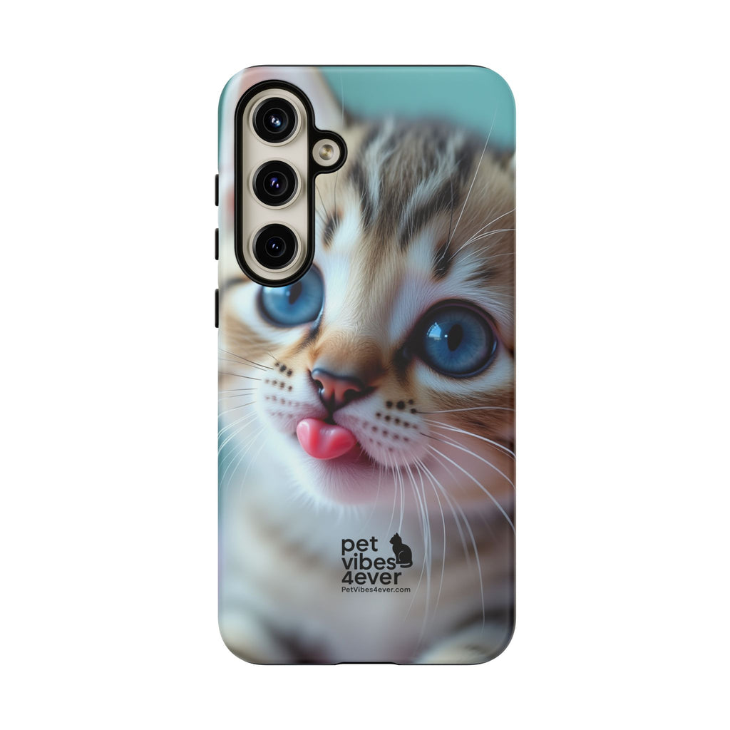 Cute Cat Phone Case, Pet Lover Gift, Durable Phone Cover, Animal Print Case, Cute Kitten Accessory