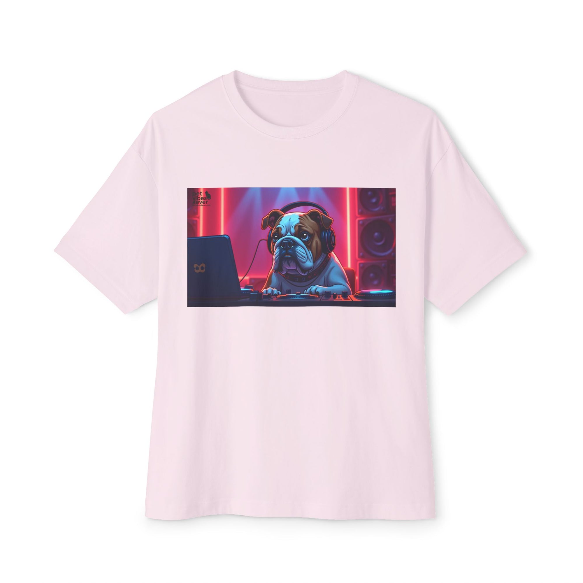 DJ Dog Graphic Tee, Trendy Unisex Oversized T-Shirt, Music Lover Gift, Casual Streetwear, Pet Lover Apparel