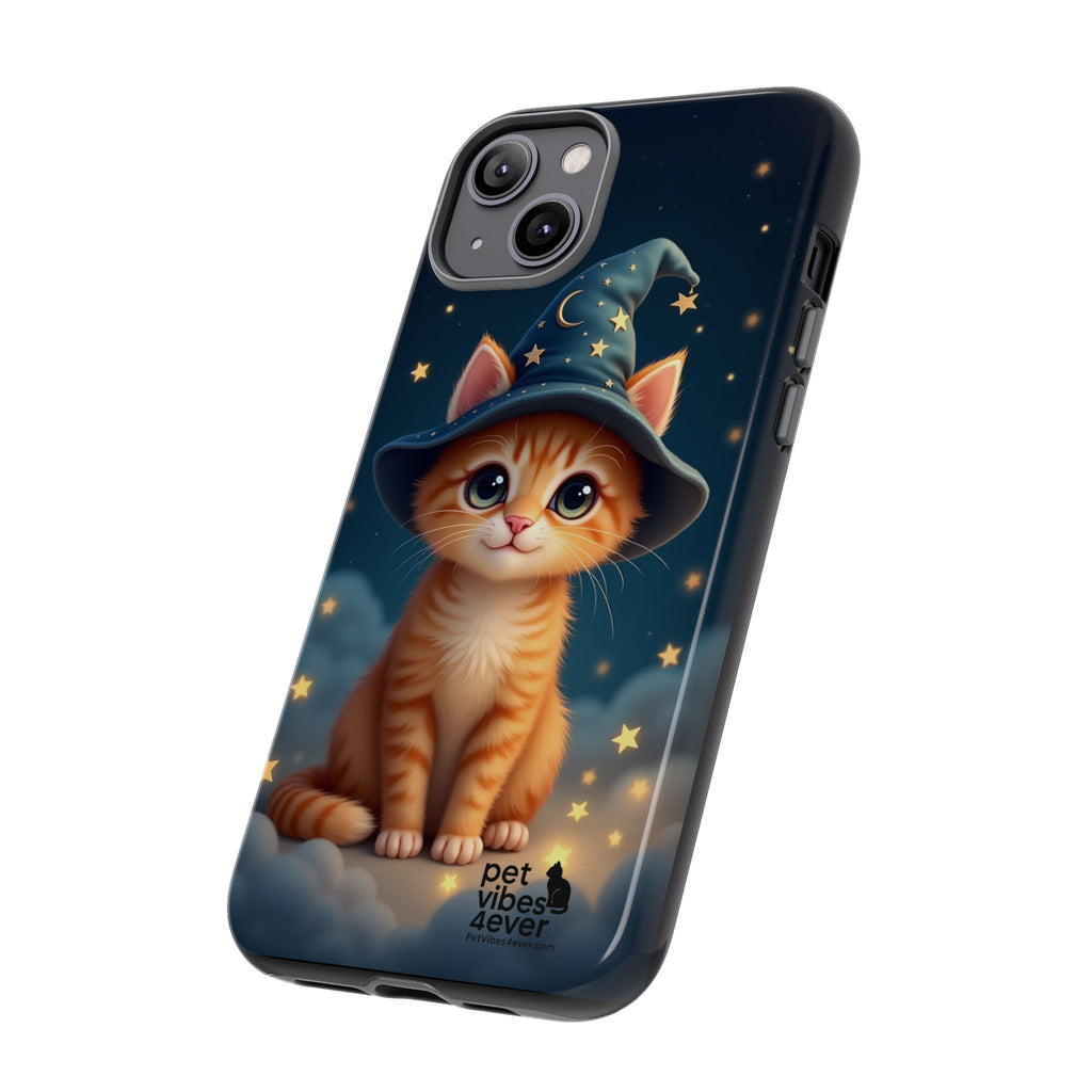 Cat-Themed Phone Case, Cute Cat Case, Pet Lover Gift, Kawaii Phone Accessory, Celestial Cat Design, Stylish Gadget Protector
