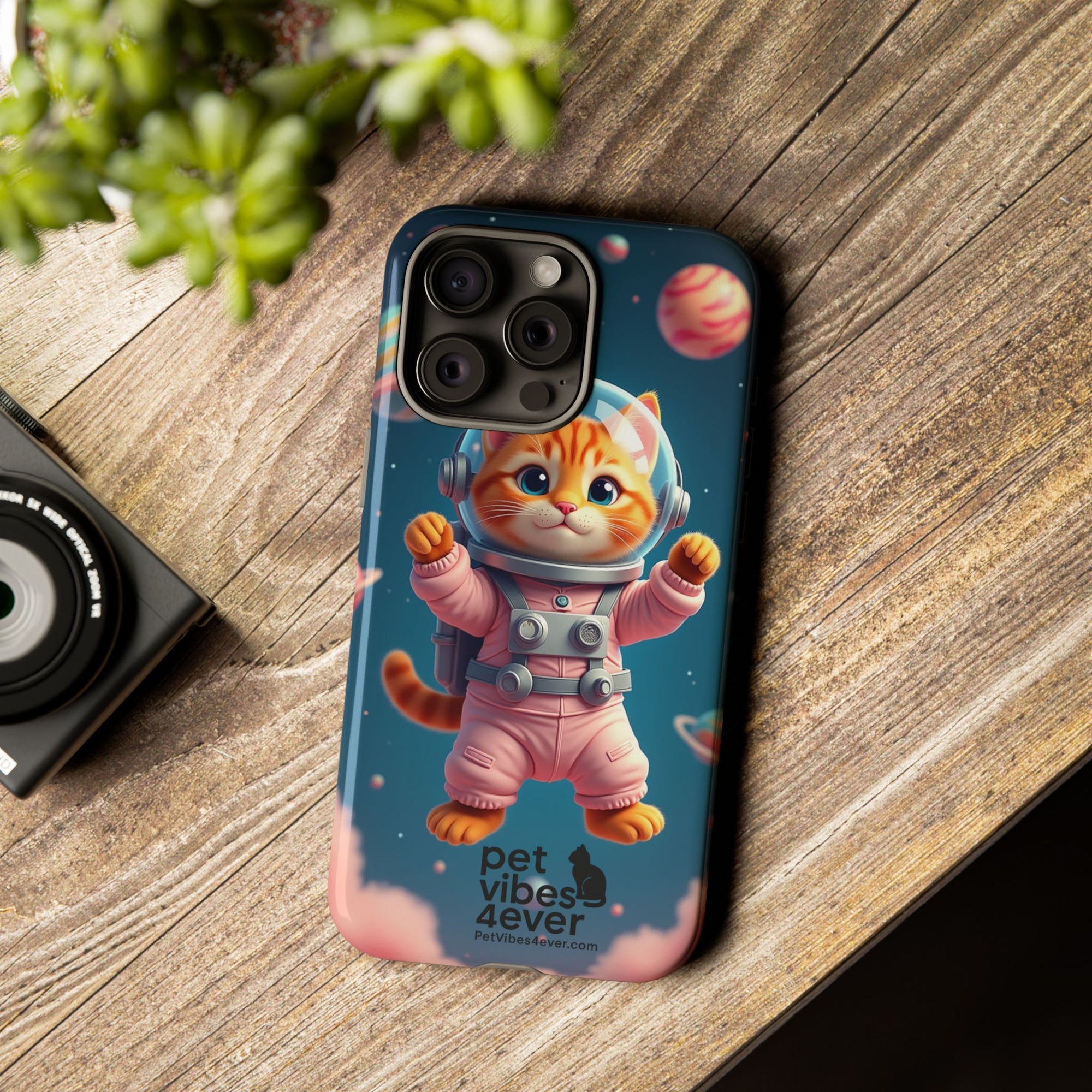 Cute Cat Phone Case, Cat Lovers Gift, Astrological Accessories, Fun Tech Gear, Space Theme Phone Cover