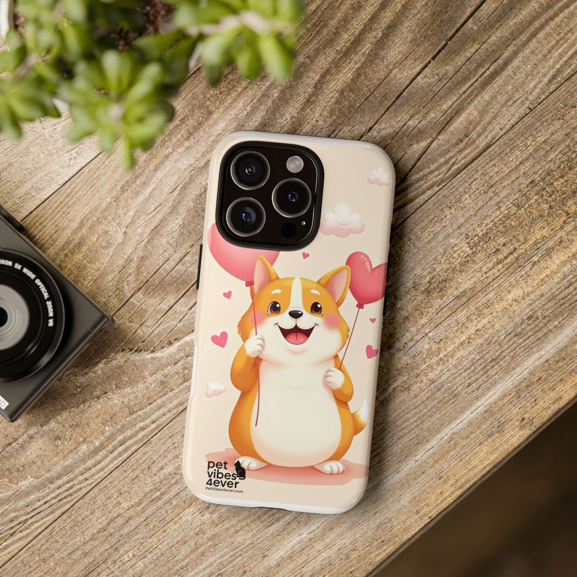 Corgi Love Phone Case, Cute Pet Gift, Animal Lover Accessory, Custom Phone Cover, Valentine's Day Gift