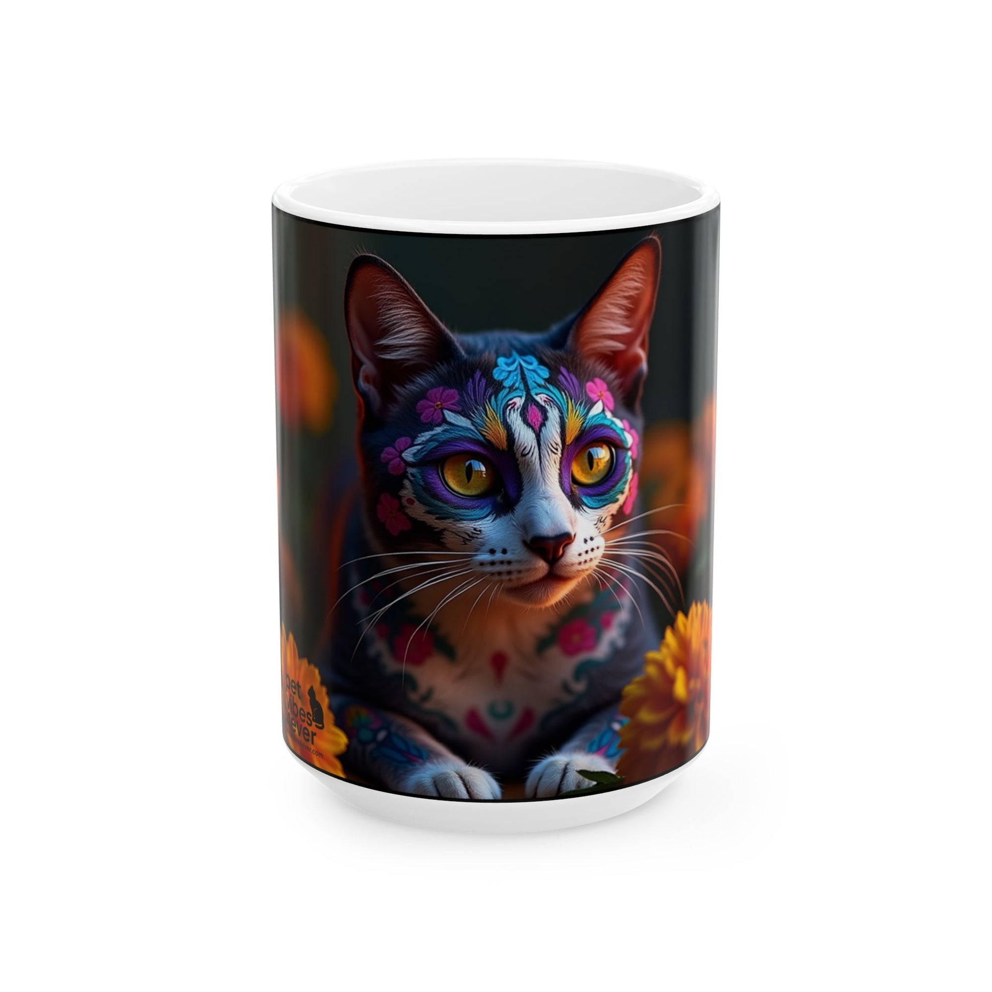 Colorful Cat Ceramic Mug – Perfect for Cat Lovers, Gift for Pet Owners, Coffee Lover's Mug, Birthday Gift, Home Decor