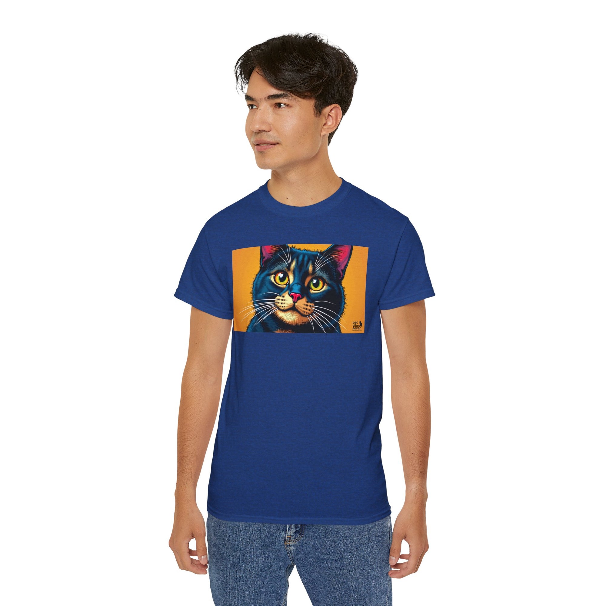 Whimsical Cat Art Tee, Funny Cat Lover Shirt, Gift for Cat Owners, Unique Pet Theme Apparel, Cozy Everyday Wear, Birthday Gift