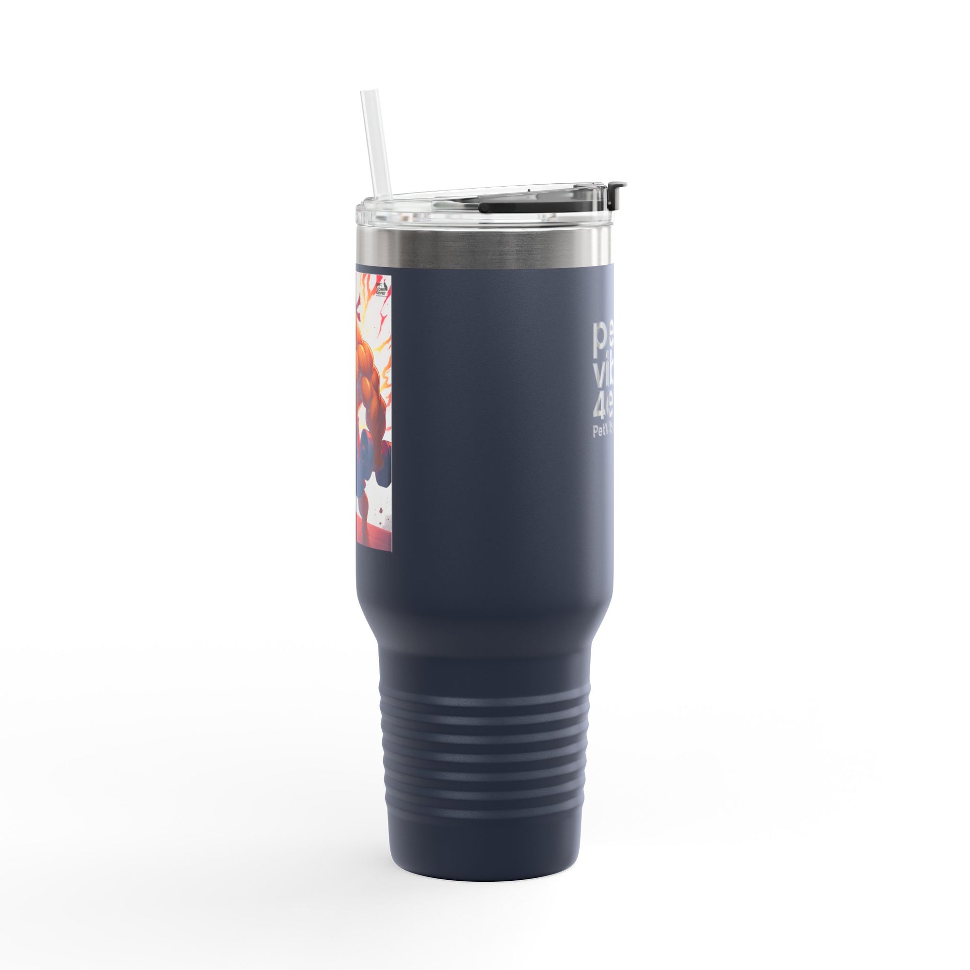 Personalized Pet Vibes Insulated Travel Mug, Perfect for Animal Lovers, Great for Road Trips, Coffee, Tea, Gifts