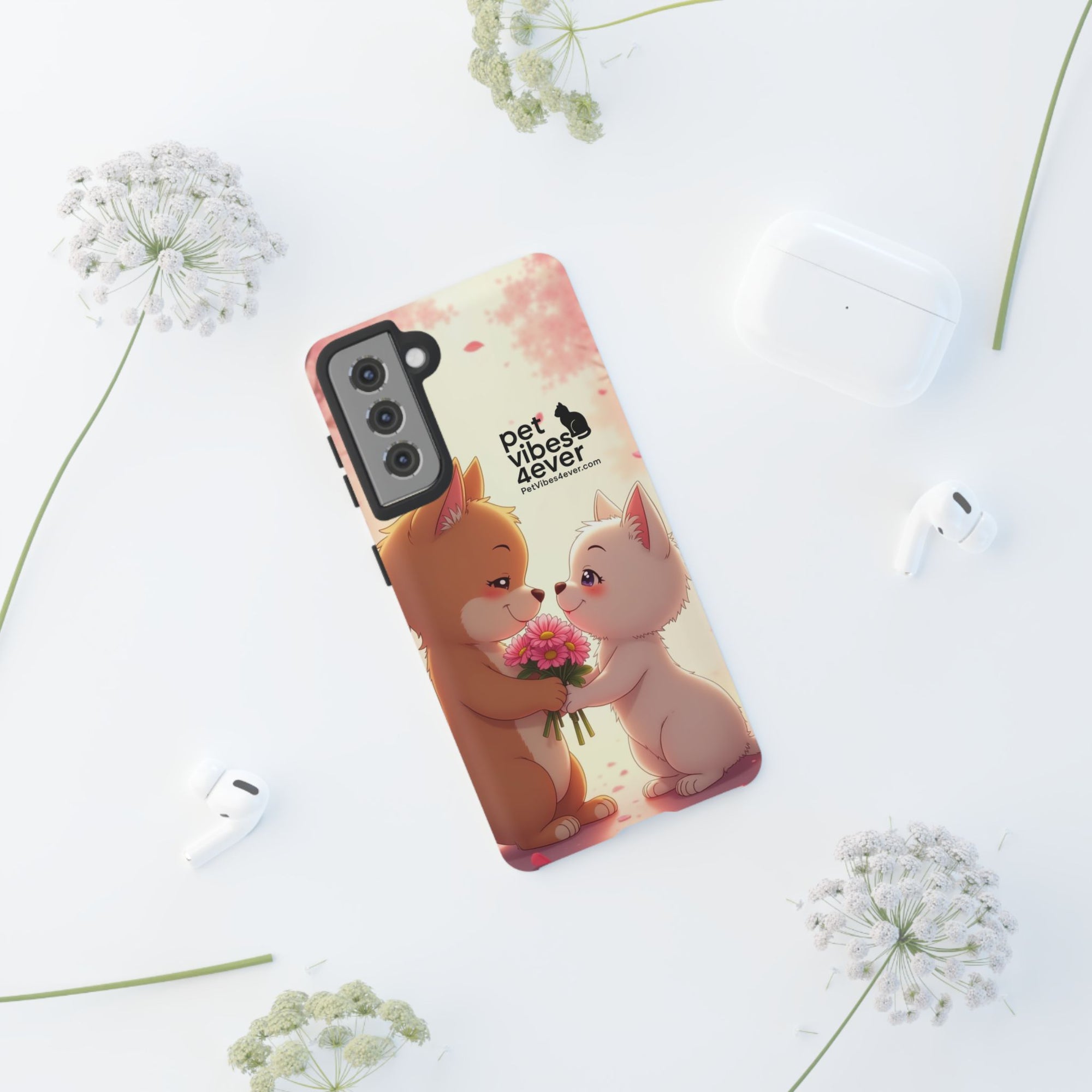 Cute Pet Themed Phone Case, Animal Lovers Gift, Valentine's Day, Cute Phone Cover, Pet Vibes Forever