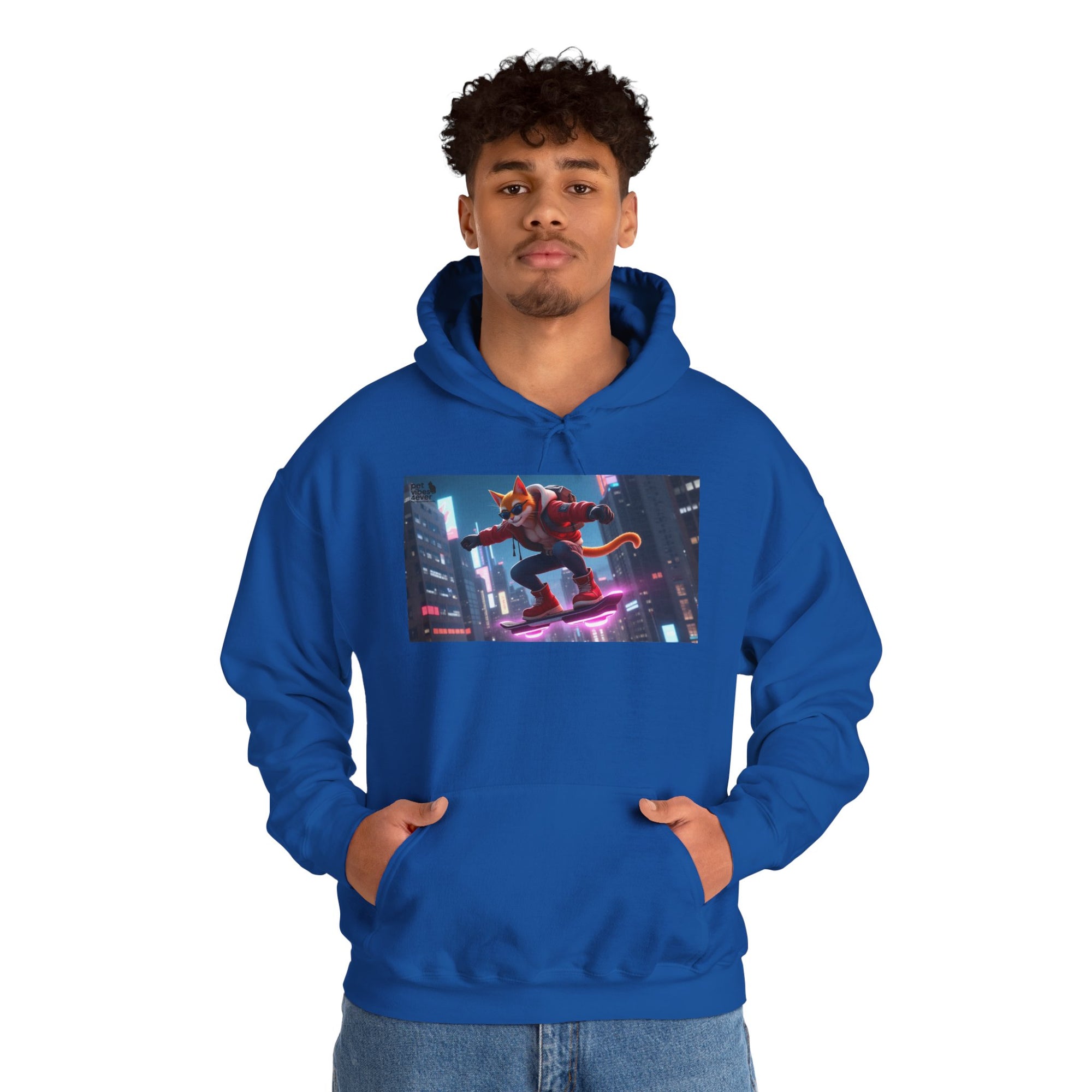 Urban Jungle Unisex Hoodie - Retro Neon Design, Streetwear Sweatshirt, Perfect for Teens, Gift for Video Game Lovers, Cozy Layering