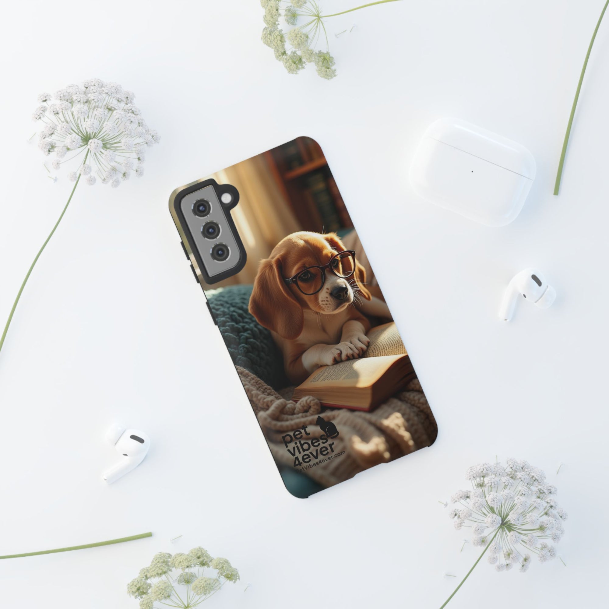 Dog-Themed Phone Case with "Pet Vibes Forever" Design, Cute Dog Accessories, Pet Lover Gift, Phone Cover, Animal Lover Decor