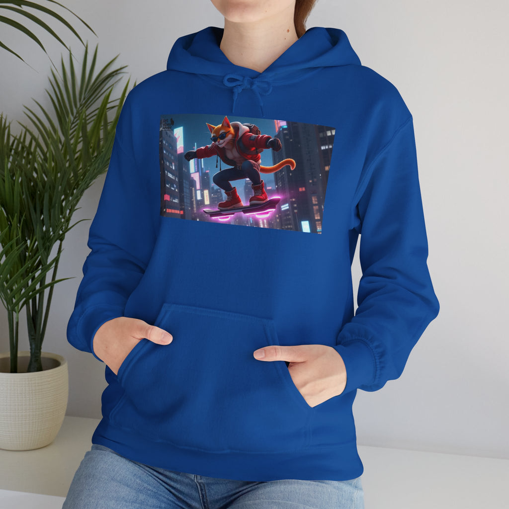 Urban Jungle Unisex Hoodie - Retro Neon Design, Streetwear Sweatshirt, Perfect for Teens, Gift for Video Game Lovers, Cozy Layering