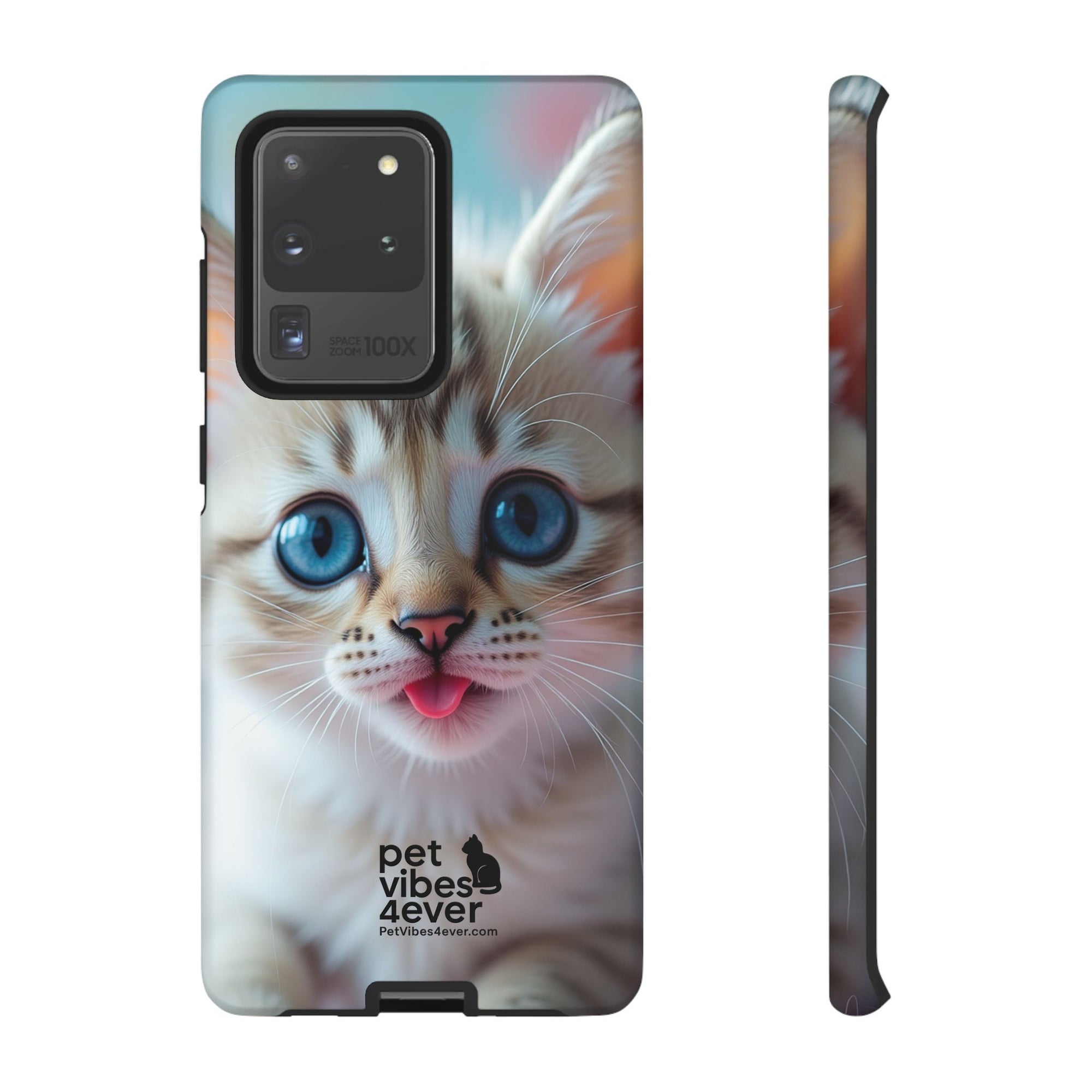 Cute Cat Phone Case with Pet Vibes, Perfect Gift for Cat Lovers, Fun Tech Accessories for Birthdays, Animal Lovers, Kawaii Style