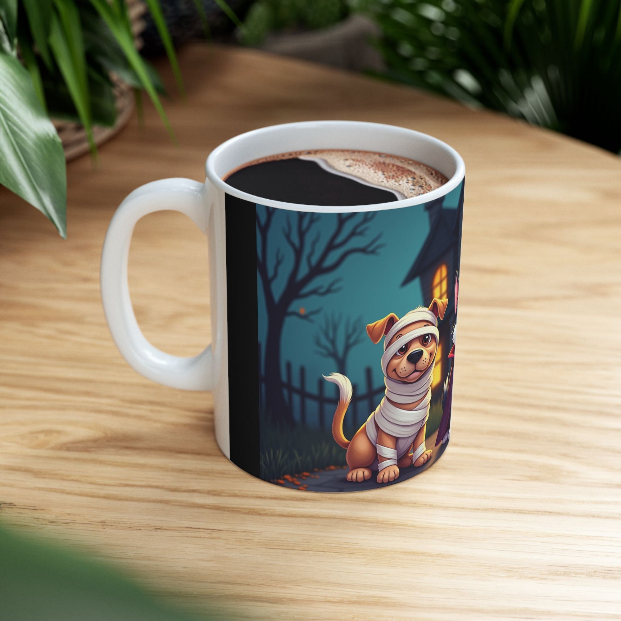 Spooky Pet-Themed Ceramic Mug for Dog Lovers | Halloween Gift, Cute Dog Mug, Pet Owner Coffee Cup, Dog Mom Gift, Fun Halloween Decor