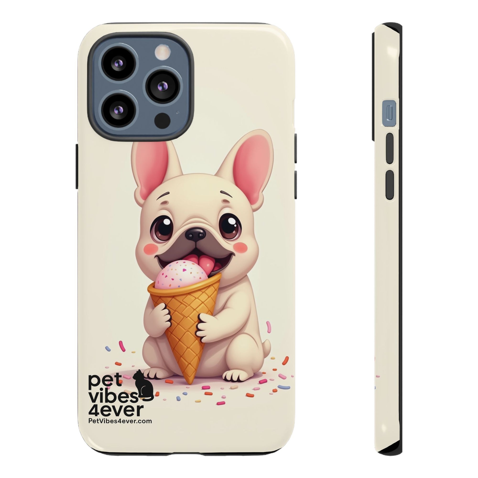 Cute Dog Case, Adorable Puppy Phone Cover, Pet Lover Gift, Ice Cream Design, Fun Accessories for Pet Owners