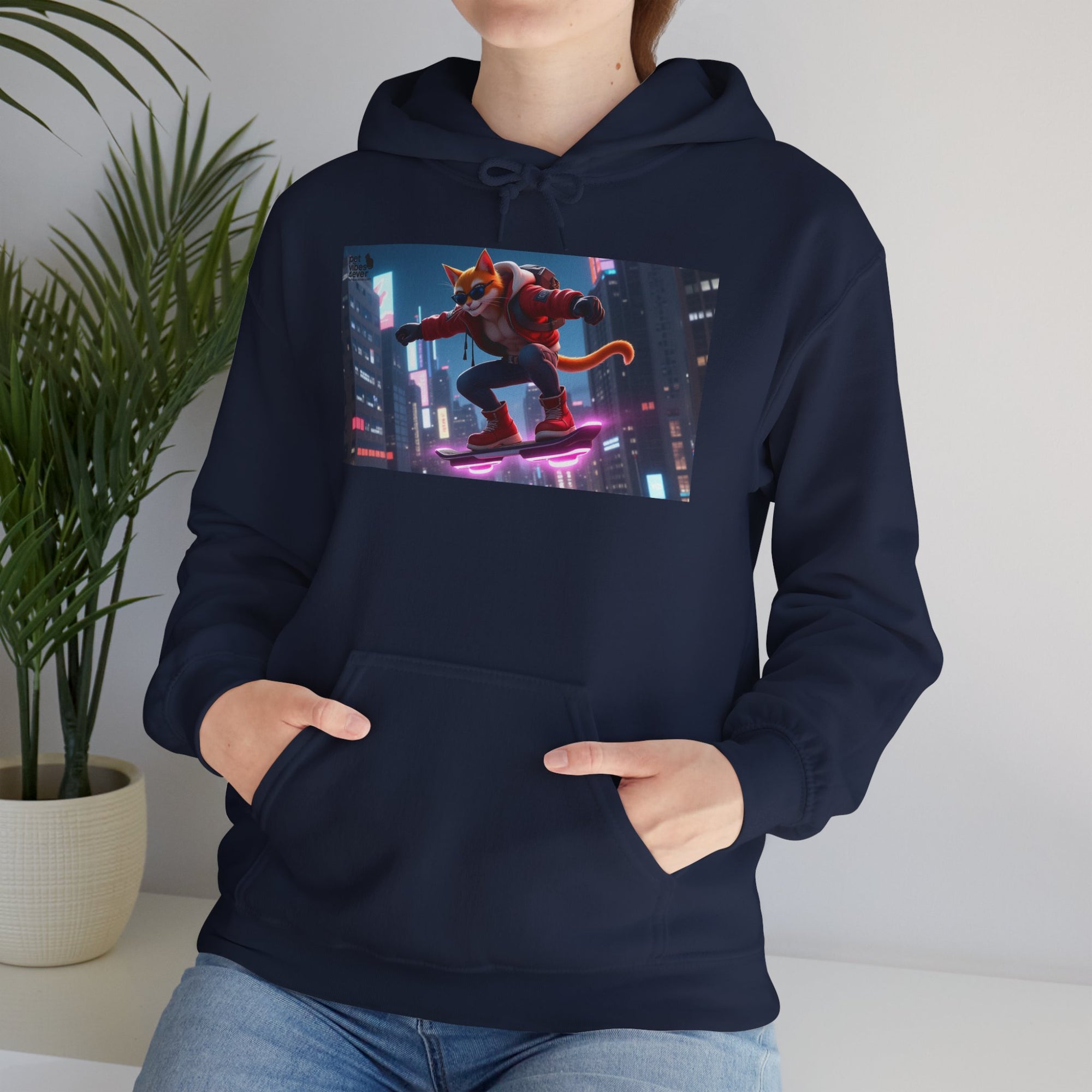 Urban Jungle Unisex Hoodie - Retro Neon Design, Streetwear Sweatshirt, Perfect for Teens, Gift for Video Game Lovers, Cozy Layering