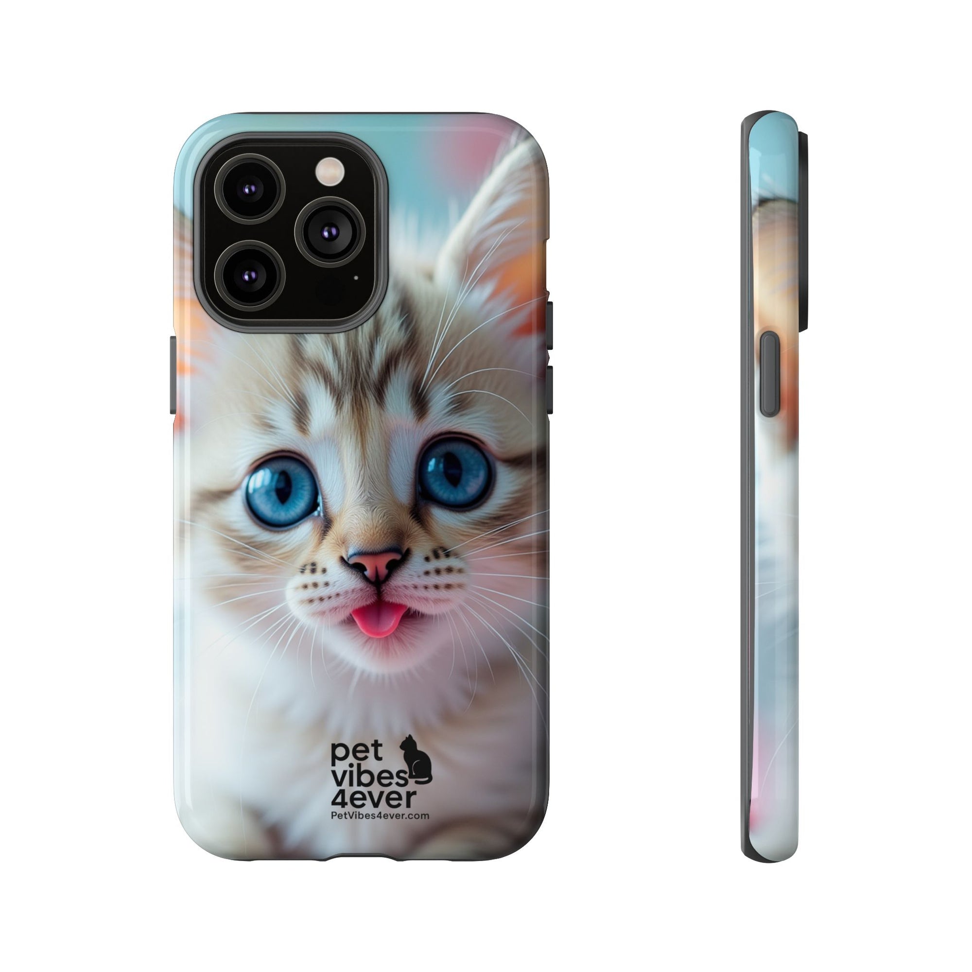 Cute Cat Phone Case, Pet Lover Gift, Unique Phone Cover, Animal Design Accessory, Fun Pet Vibes, Kitty Protection Shell