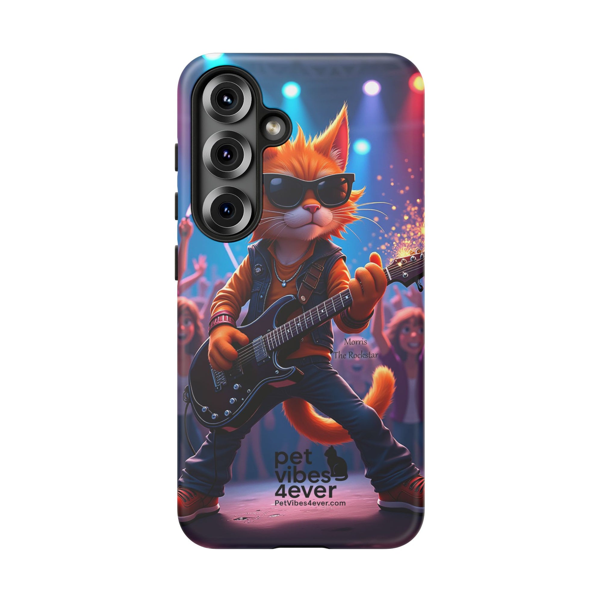 Guitar Cat Phone Case | Fun Pet Vibes | Unique Gift for Cat Lovers, Music Fans, Pet Owners, Birthday, Holidays, Personal Use