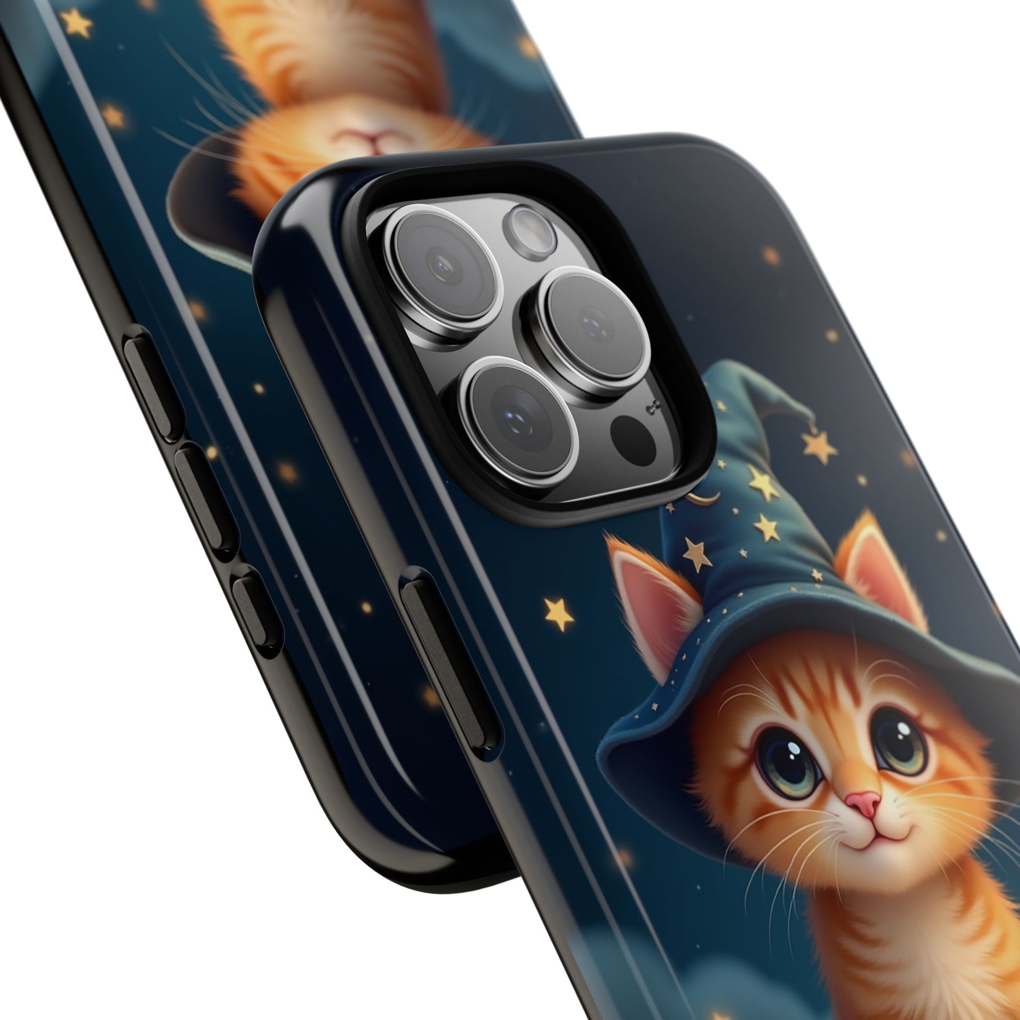 Cat-Themed Phone Case, Cute Cat Case, Pet Lover Gift, Kawaii Phone Accessory, Celestial Cat Design, Stylish Gadget Protector