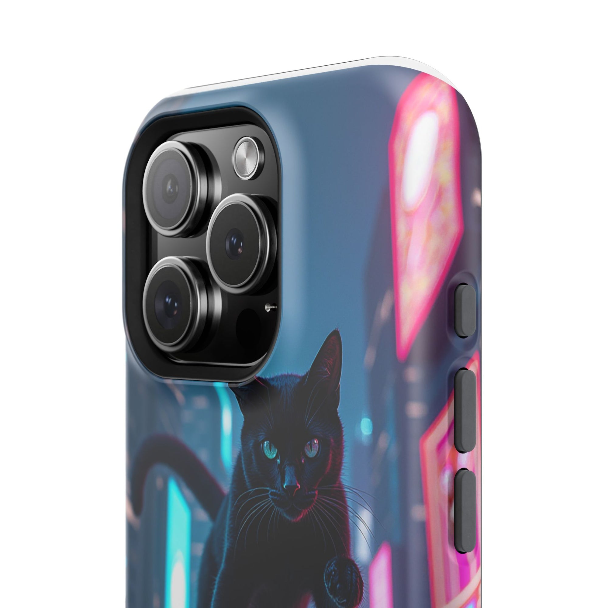Cat-Themed Phone Case with Pet Vibes Design, Impact-Resistant Phone Case, Gift for Cat Lovers, Cute Pet Merchandise, Stylish Phone Accessory