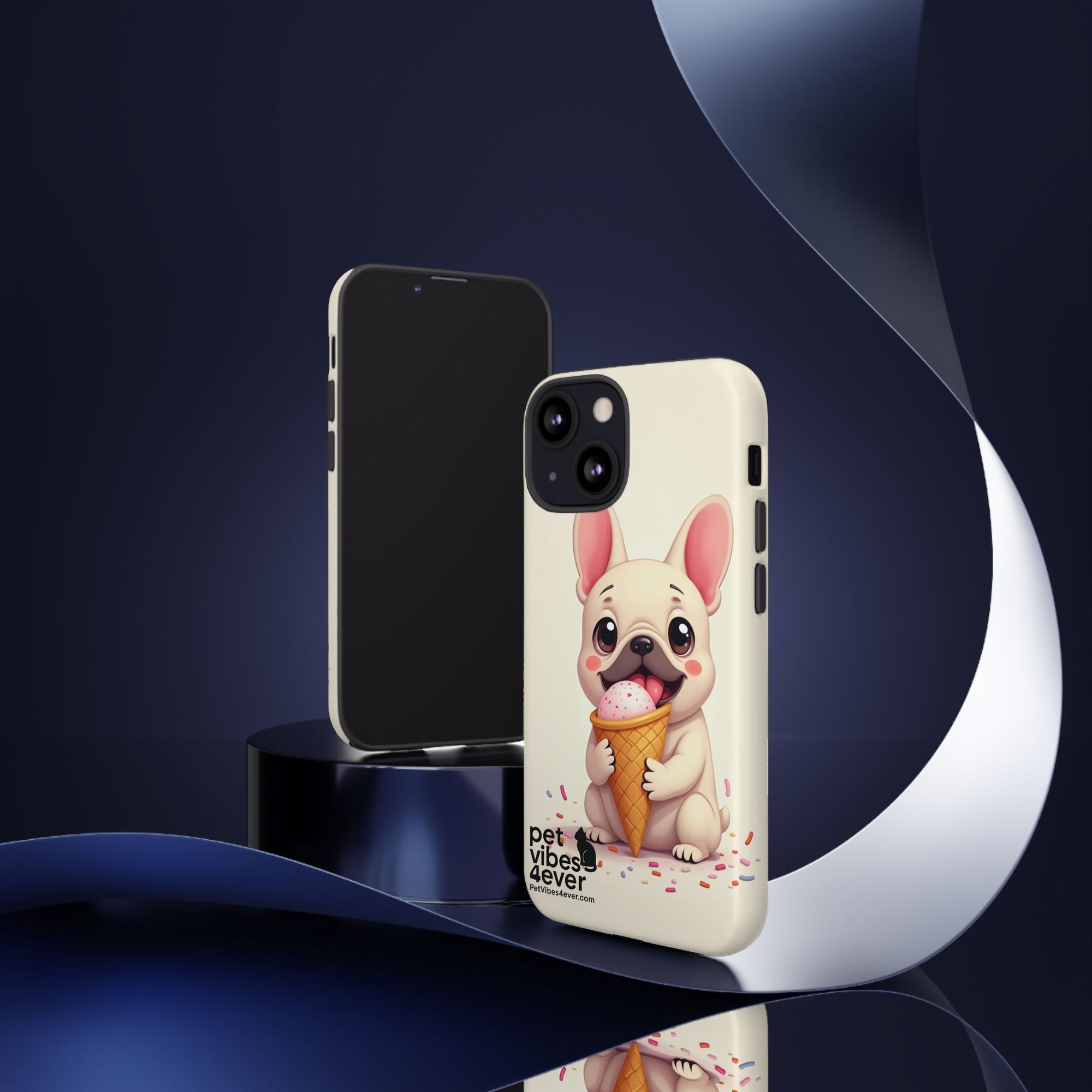 Cute Dog Case, Adorable Puppy Phone Cover, Pet Lover Gift, Ice Cream Design, Fun Accessories for Pet Owners